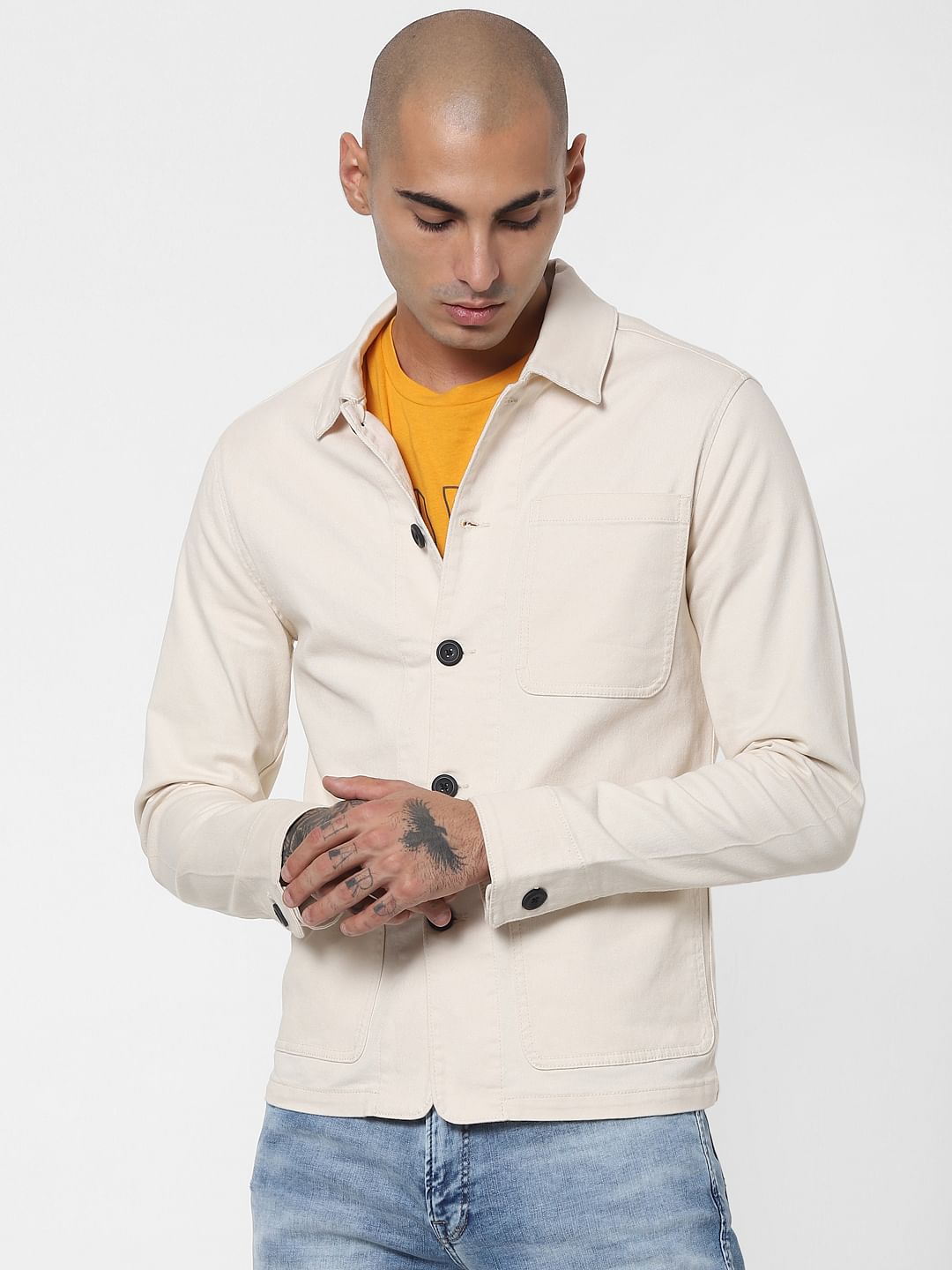 Off-White Twill Weave Jacket