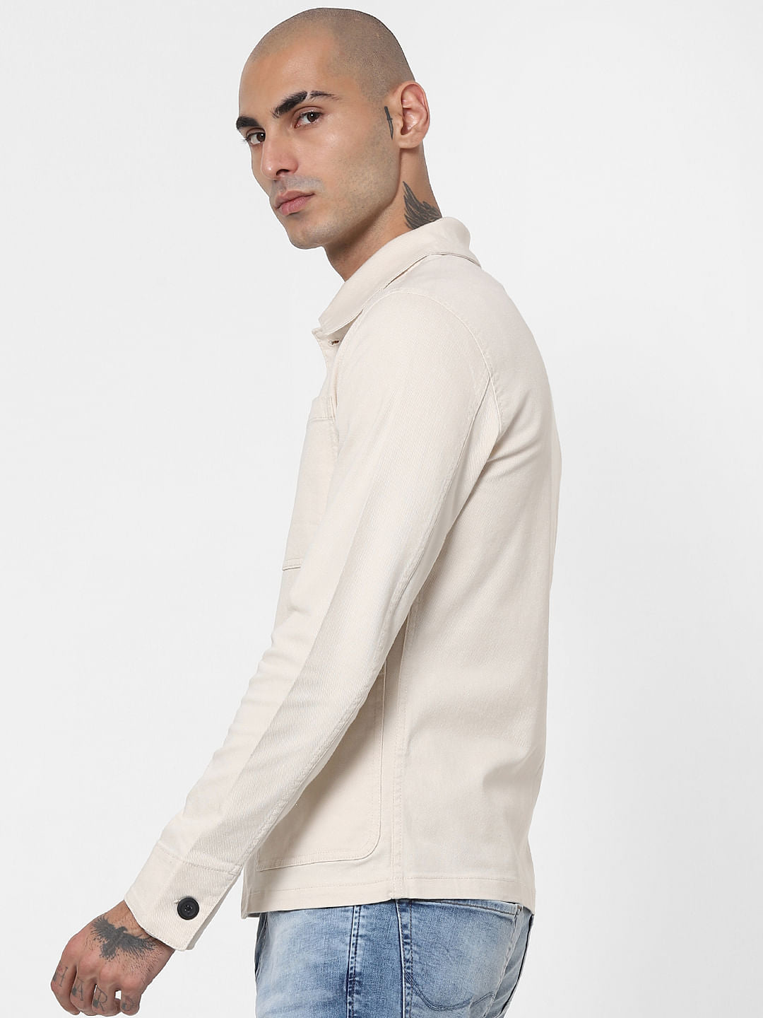 Off-White Twill Weave Jacket