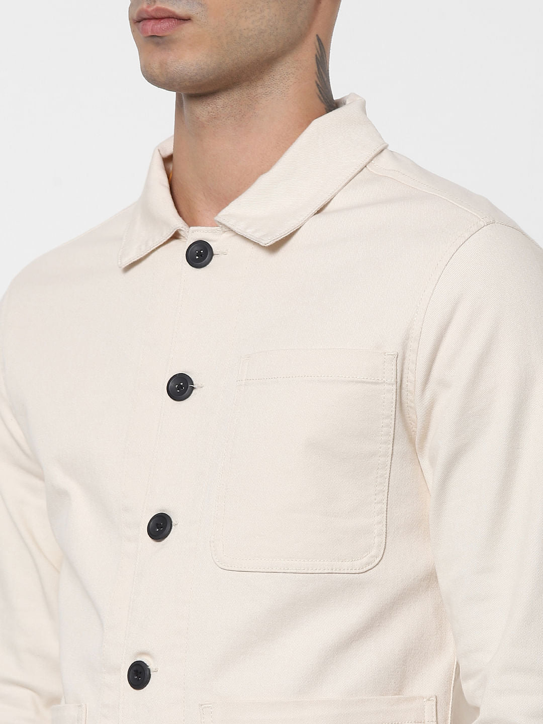 Off-White Twill Weave Jacket