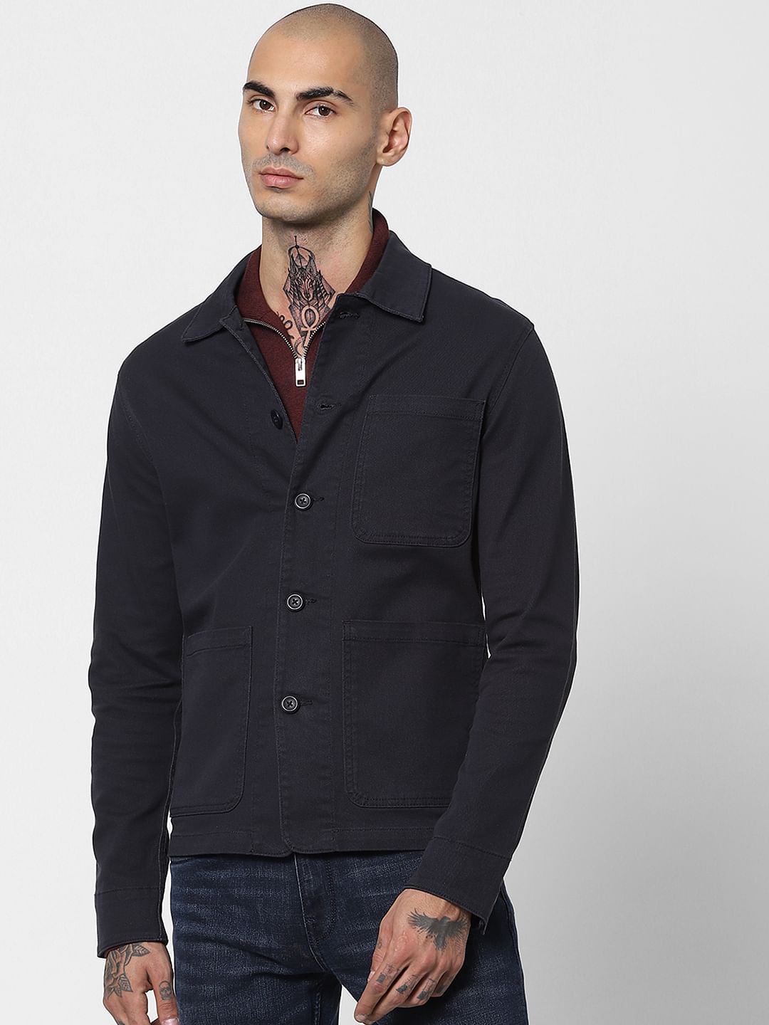 Dark Grey Twill Weave Jacket