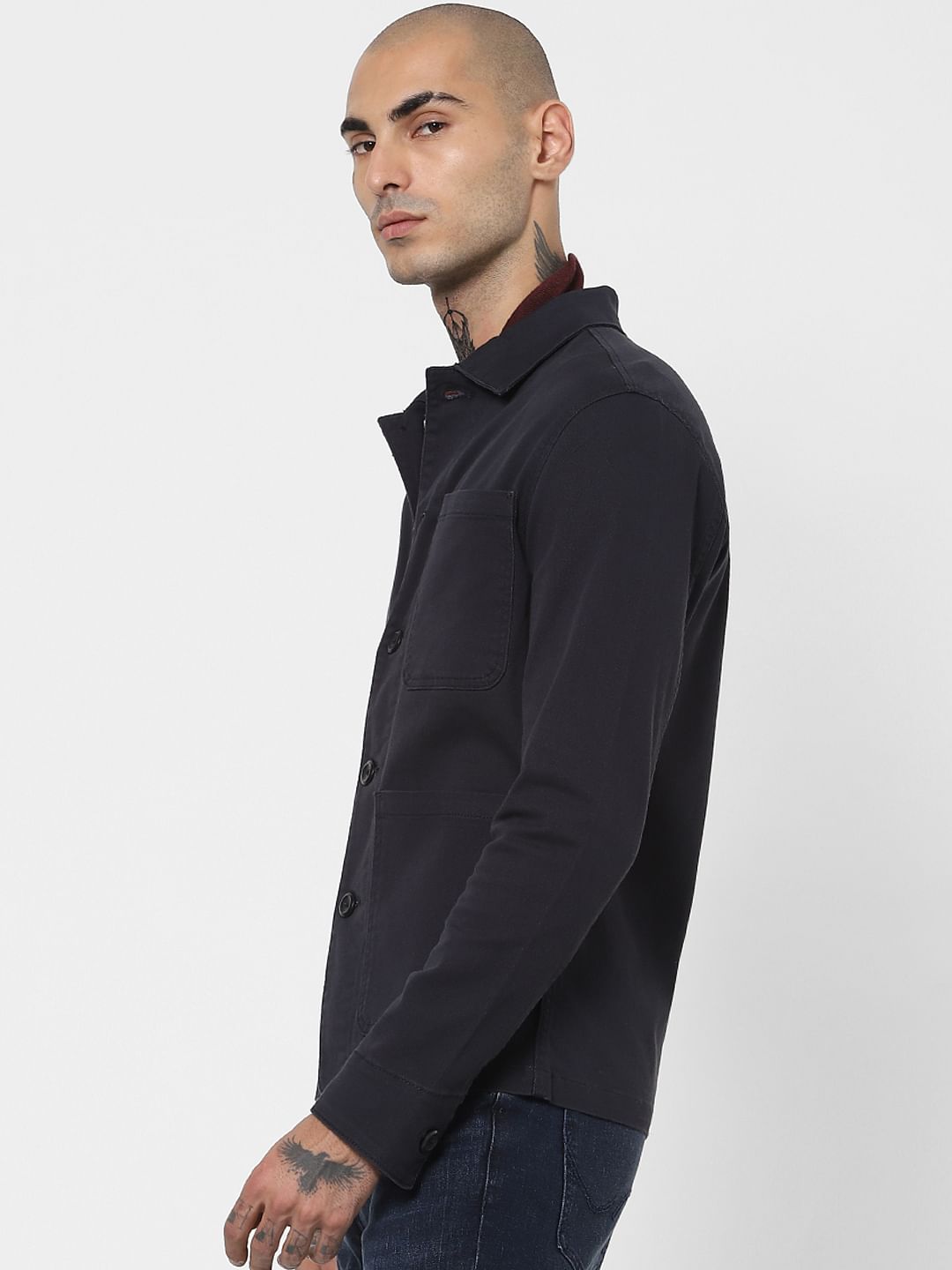 Dark Grey Twill Weave Jacket