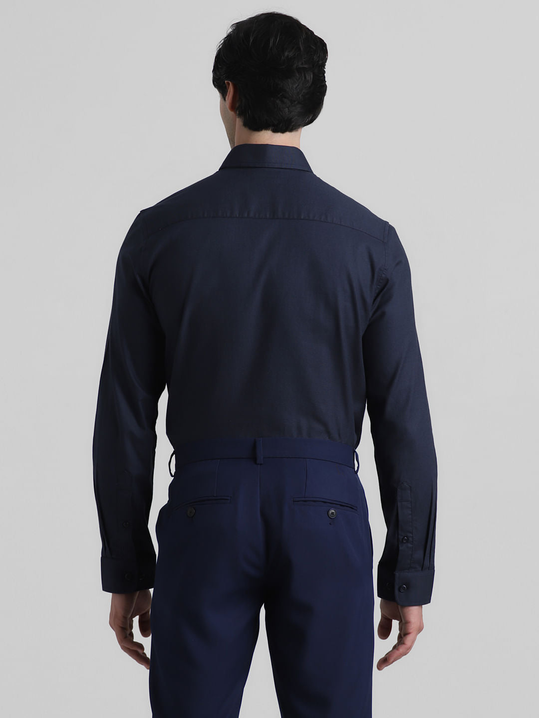 Navy Blue Formal Full Sleeves Shirt