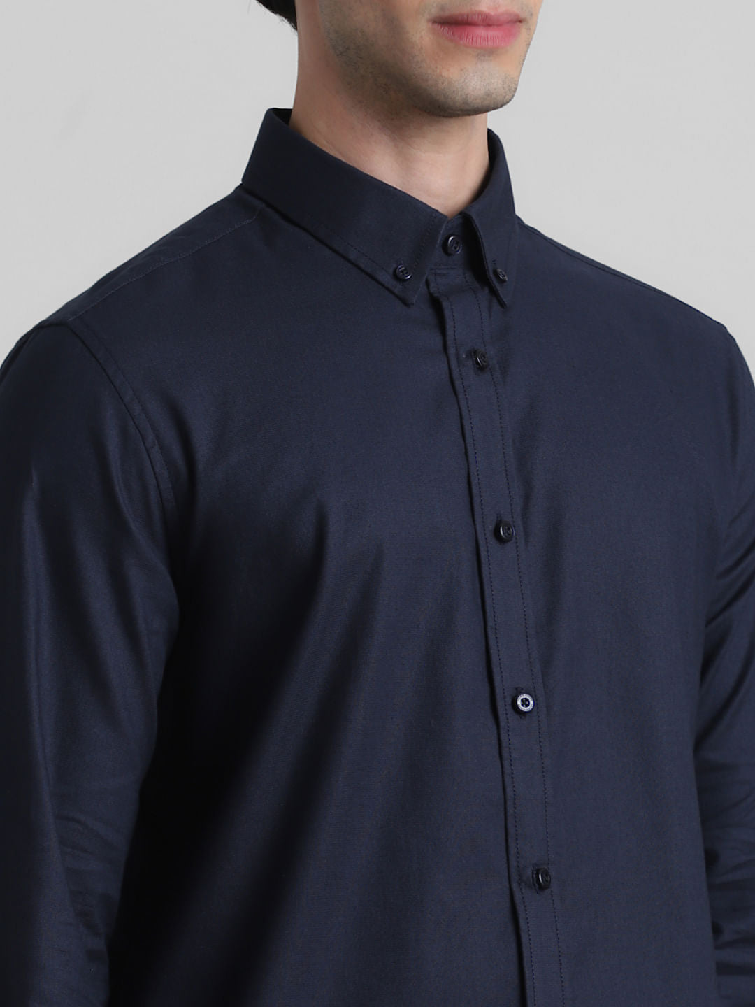Navy Blue Formal Full Sleeves Shirt