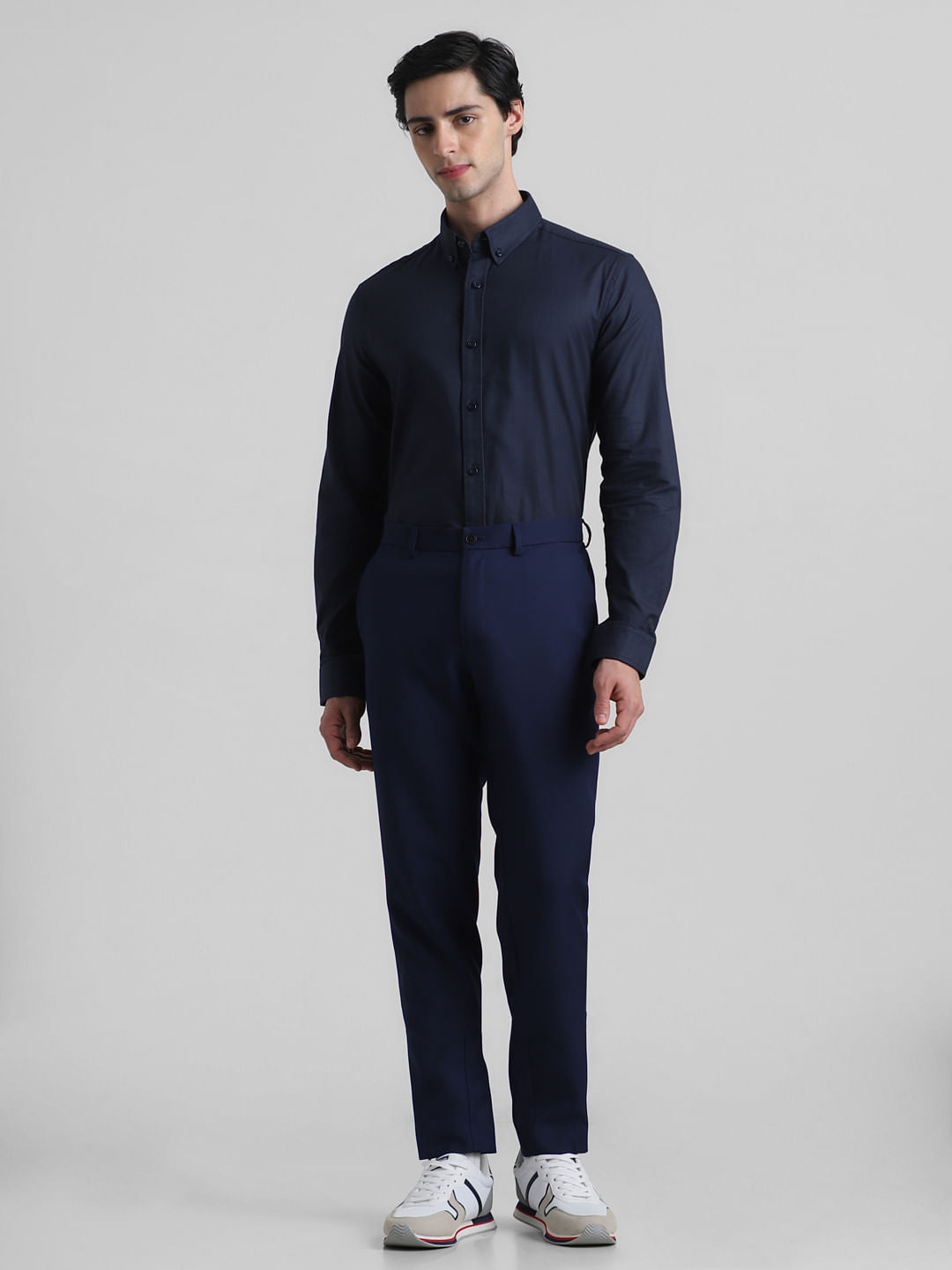 Navy Blue Formal Full Sleeves Shirt