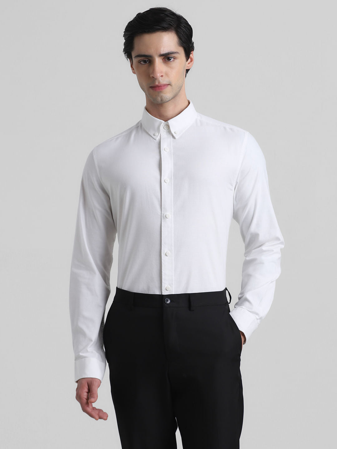 White Formal Full Sleeves Shirt
