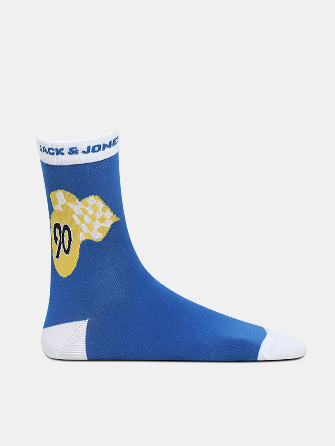 Pack of 2 Racer Print Mid-Length Socks