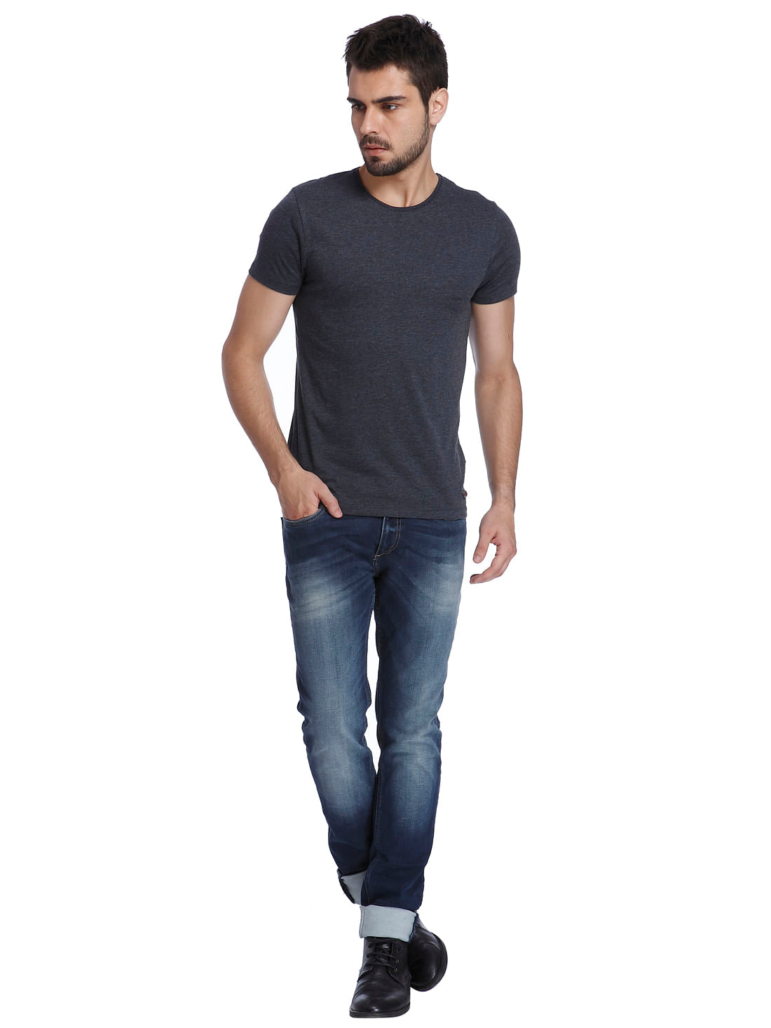 Solid Casual T-Shirt