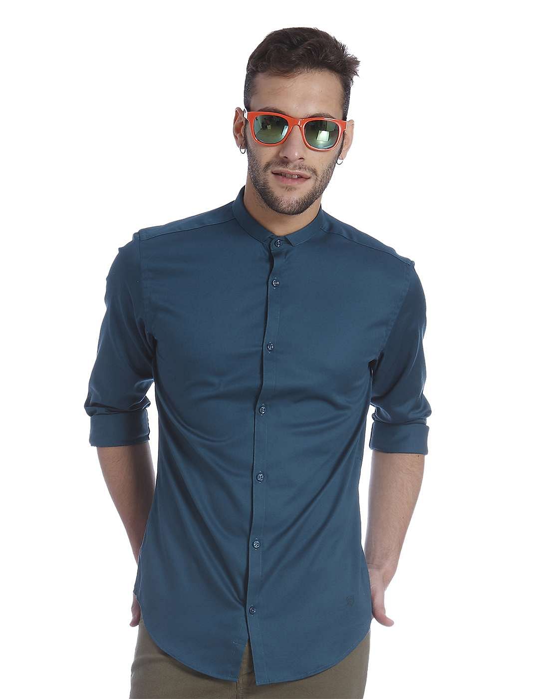 Solid Legion Blue Casual Shirt