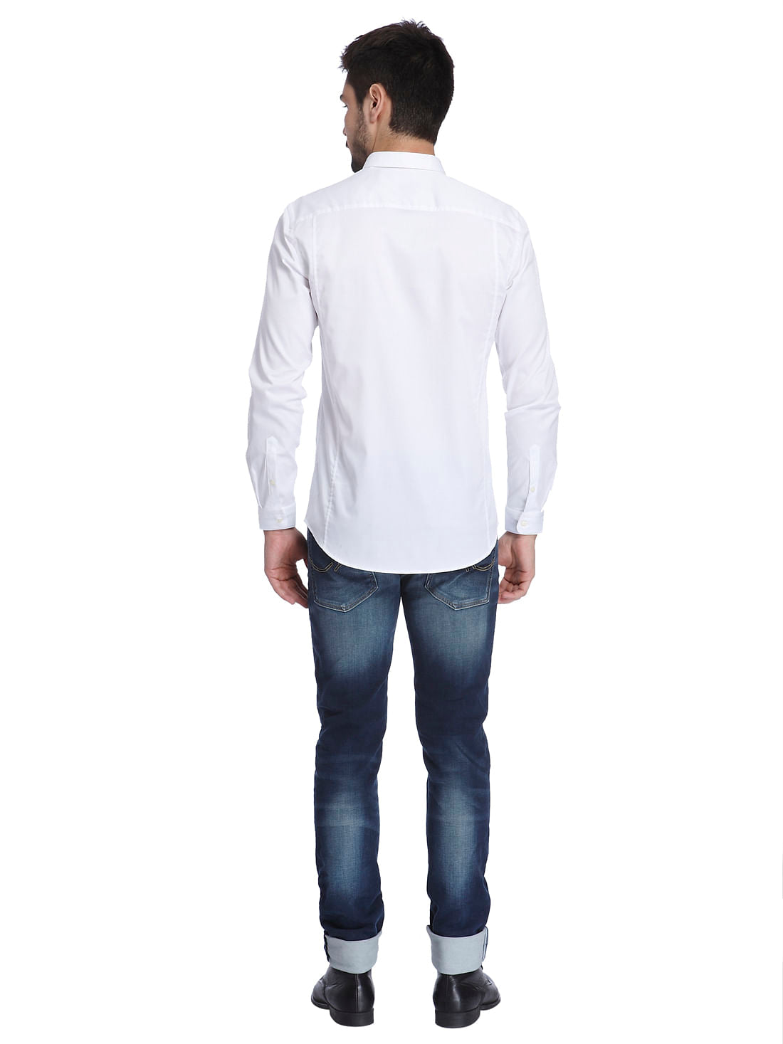 Solid White Casual Shirt