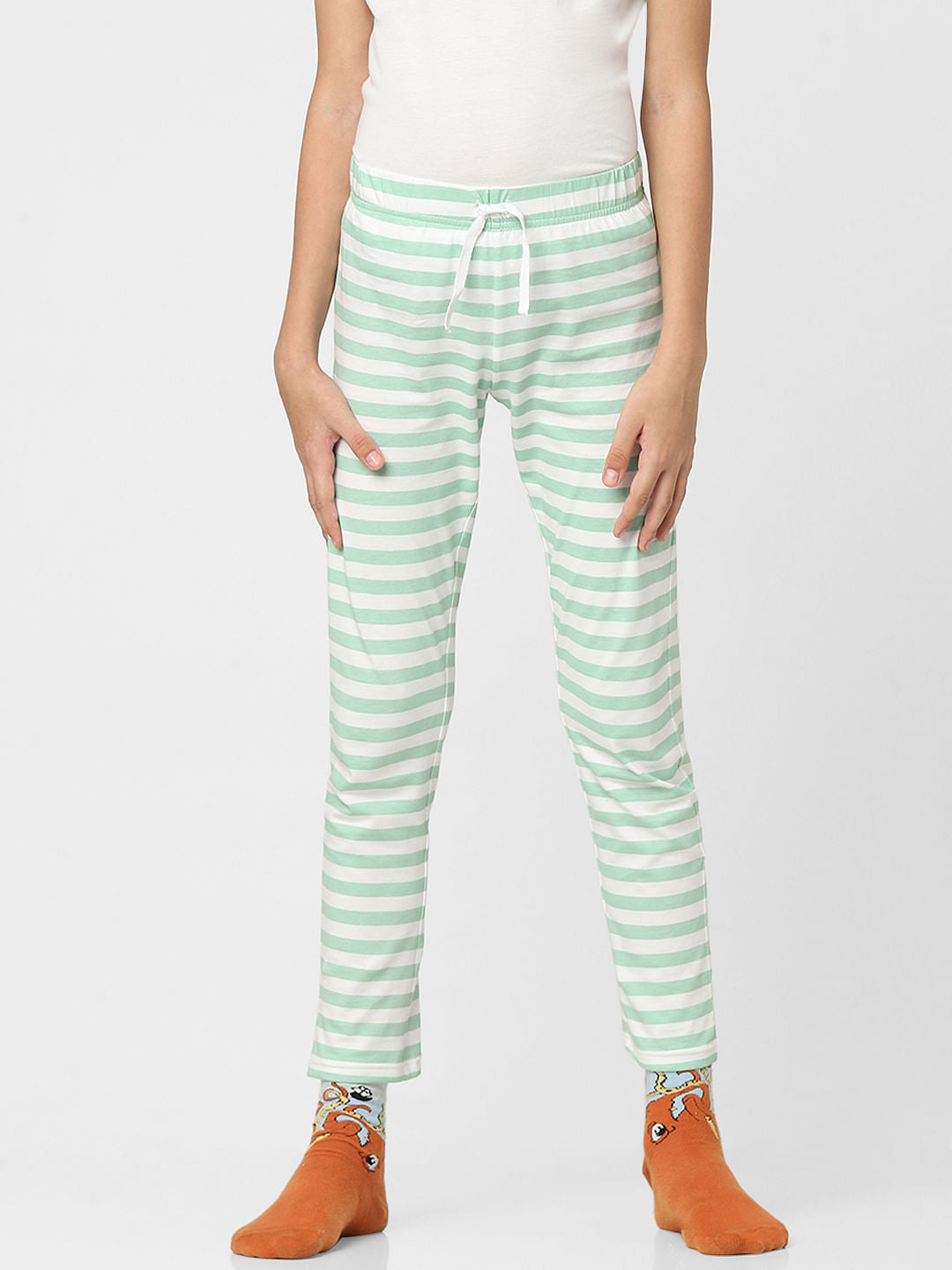 Boys Green Printed T-shirts & Pyjama Night Suit Set