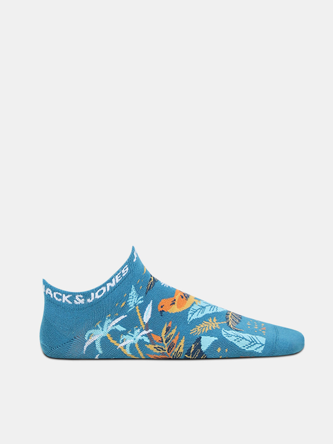 Teal Tropical Print Ankle Length Socks