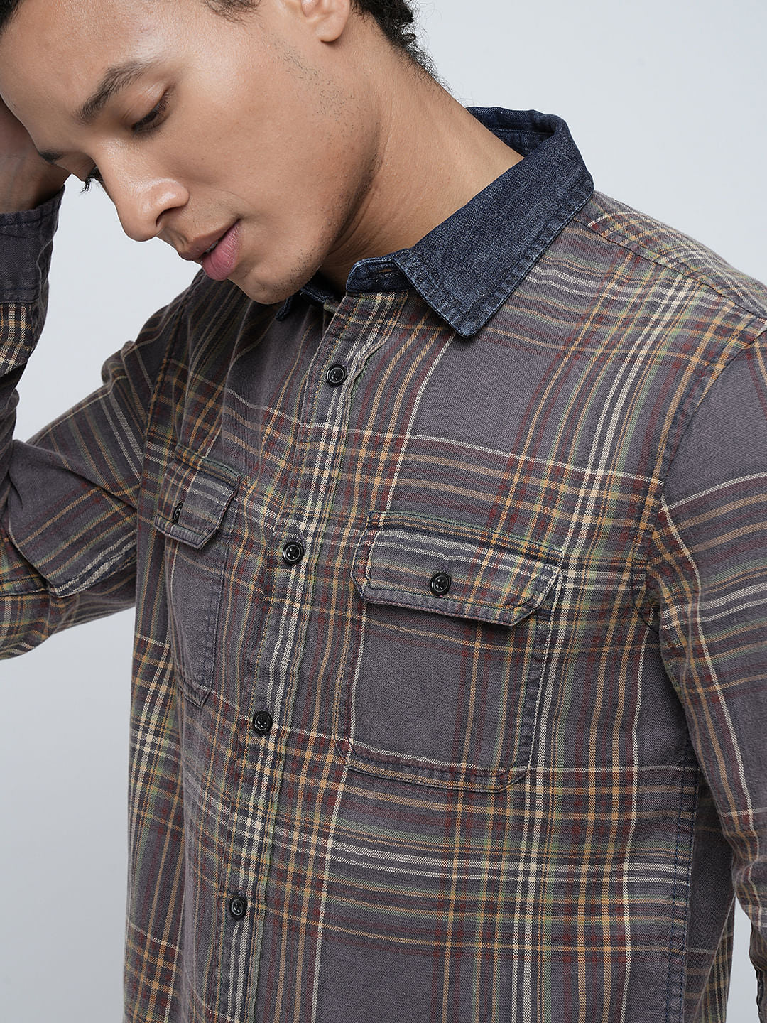 PRODUKT by JACK&JONES Brown Check Cotton Shirt