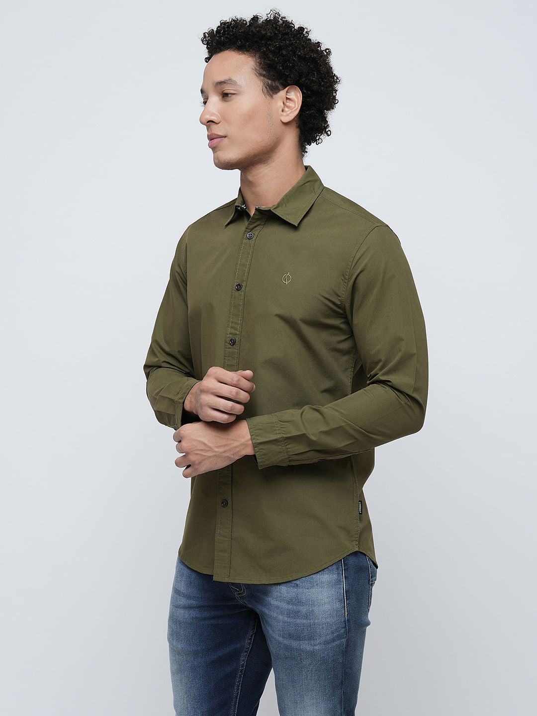 PRODUKT by JACK&JONES Dark Green Poly-Cotton Shirt