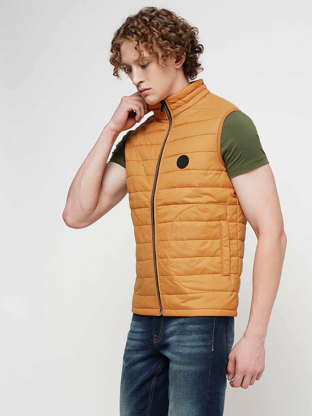 PRODUKT by JACK&JONES Bright Orange Sleeveless Puffer Vest