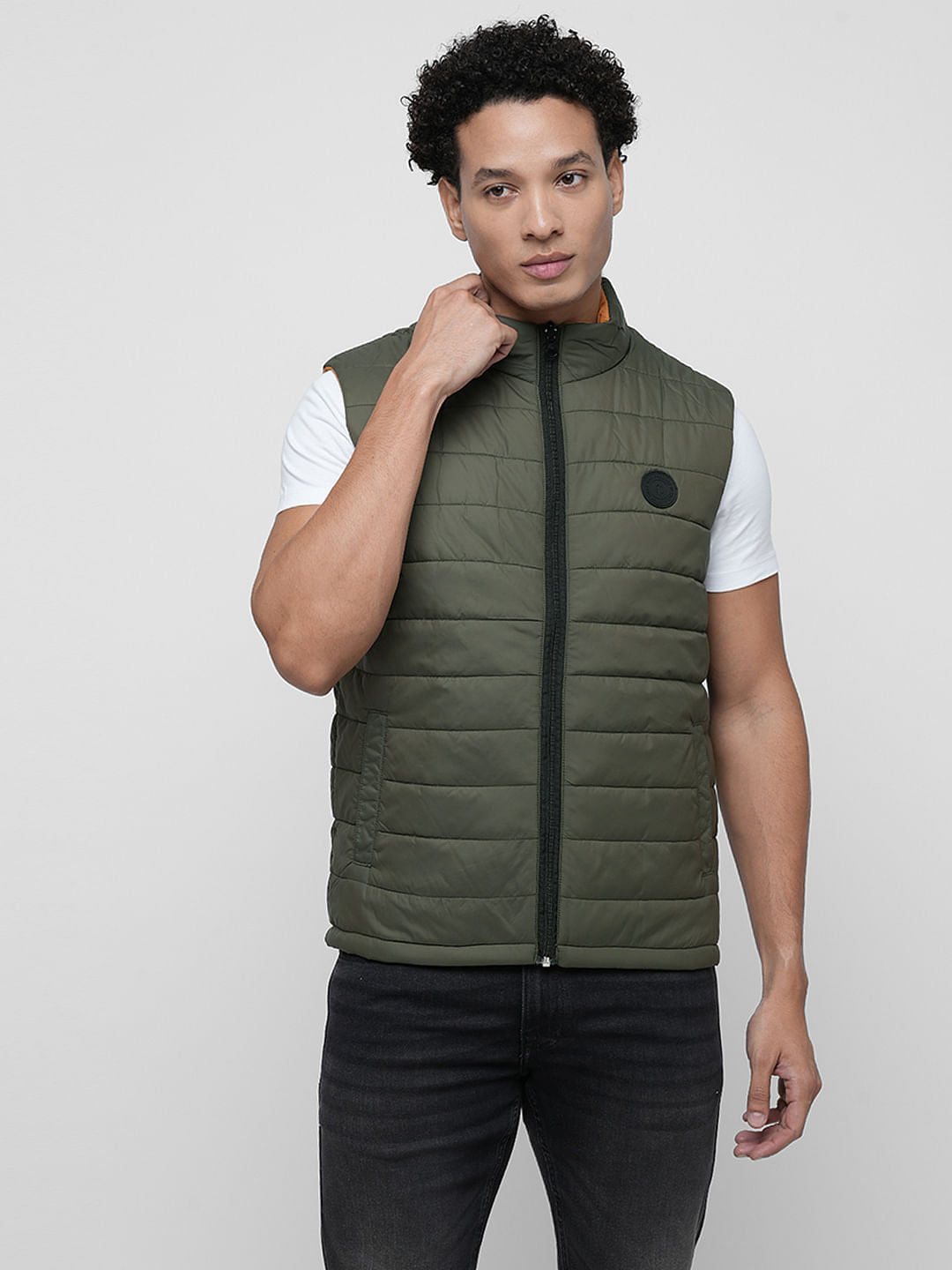 PRODUKT by JACK&JONES Green Reversible Puffer Vest