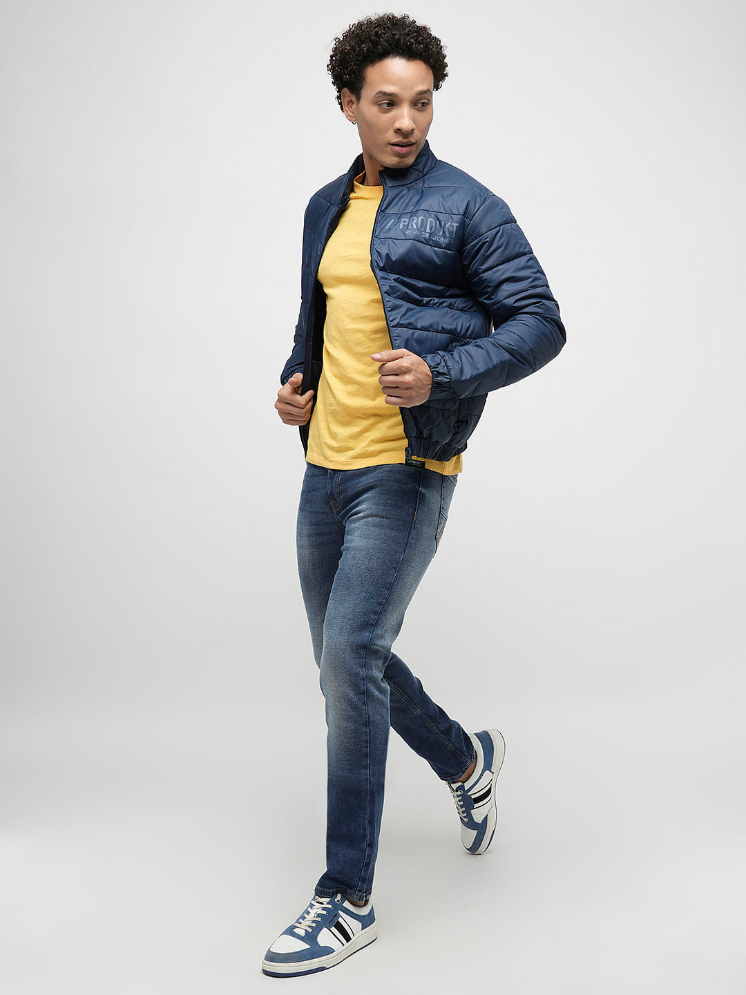 PRODUKT by JACK&JONES Blue High Neck Puffer Jacket