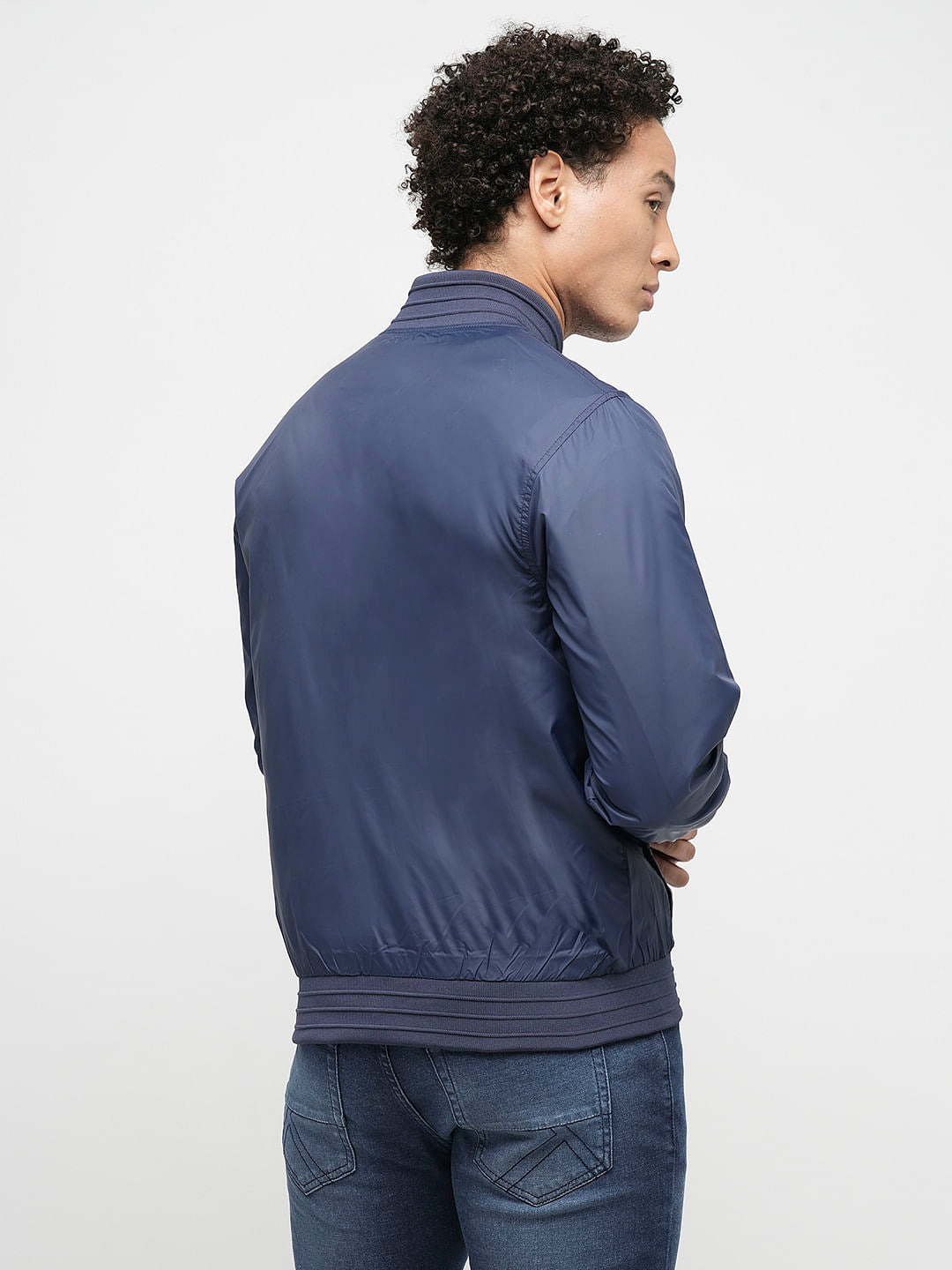 PRODUKT by JACK&JONES Blue Zip-Up Bomber Jacket