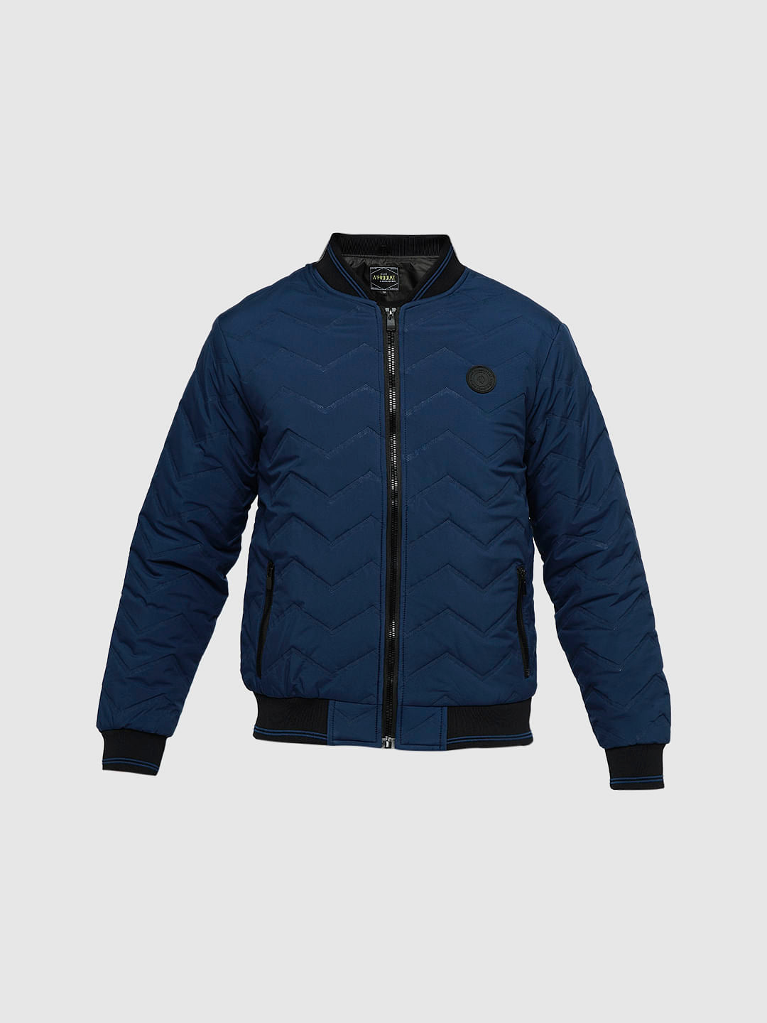 PRODUKT by JACK&JONES Dark Blue Quilted Bomber Jacket