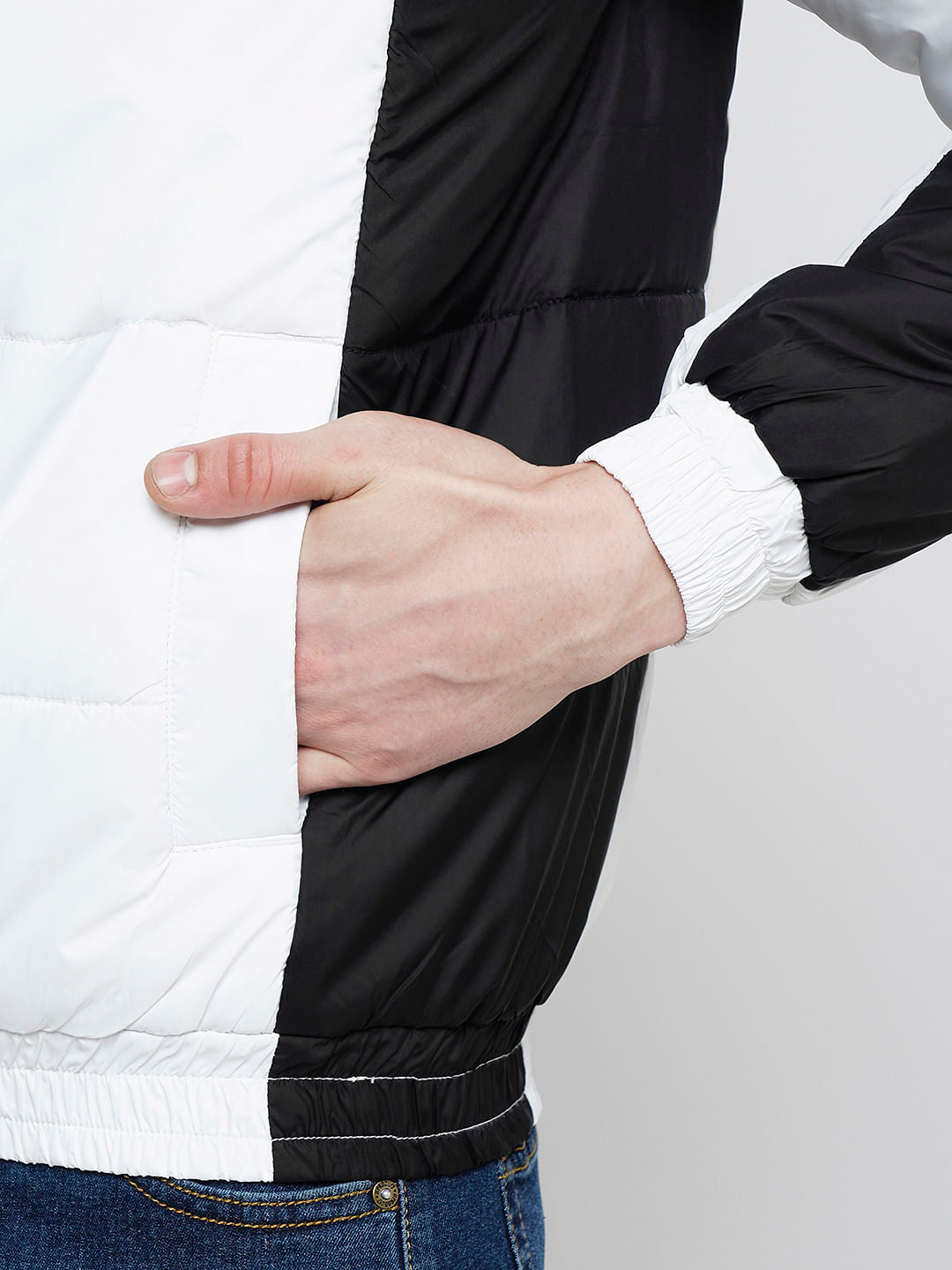 PRODUKT by JACK&JONES White Colourblocked Puffer Jacket