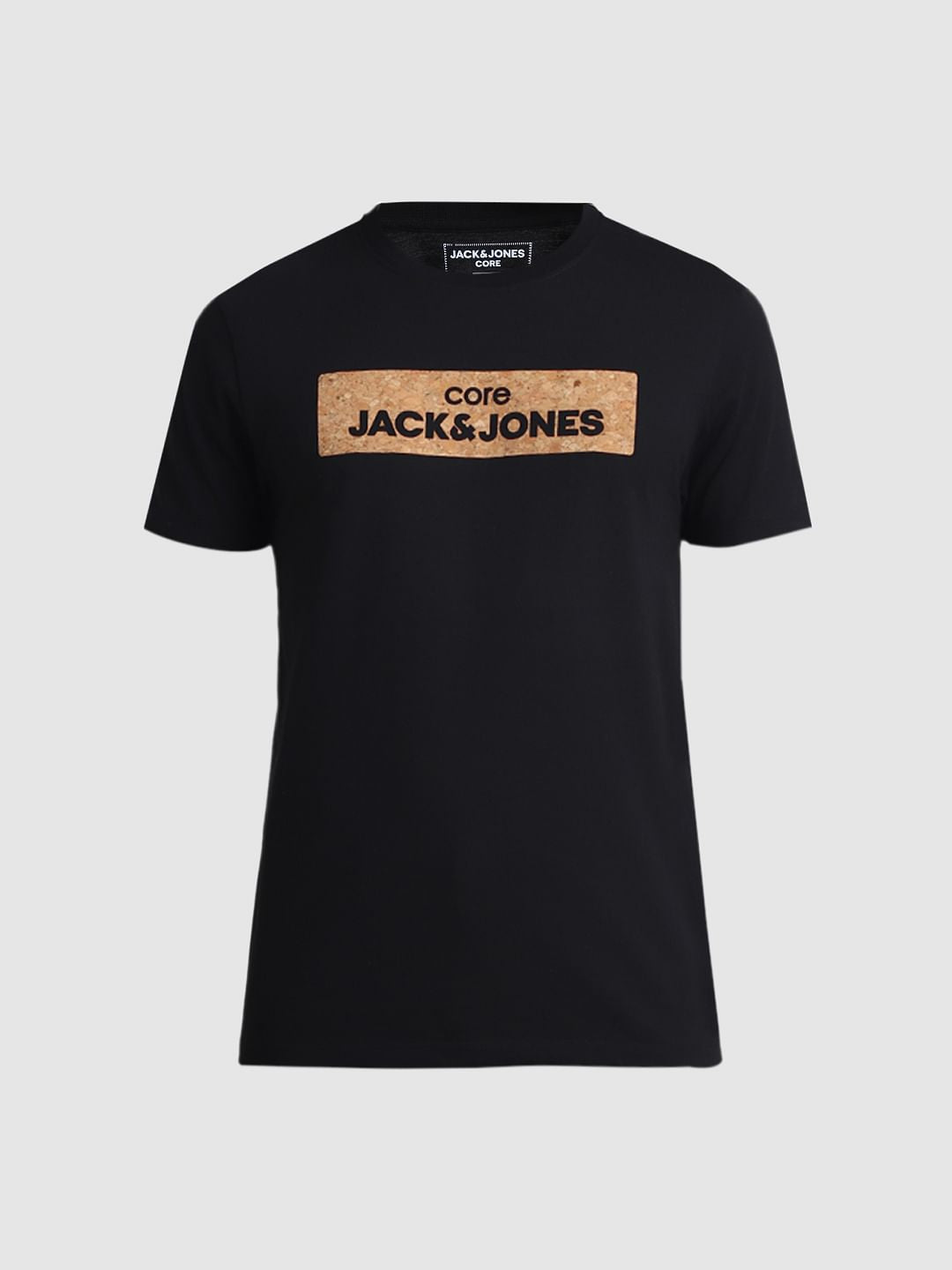 Black Printed Crew Neck T-shirt