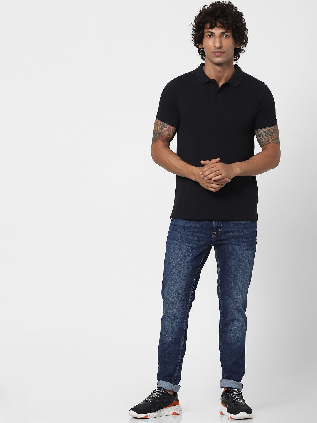 Black Polo Neck T-shirt