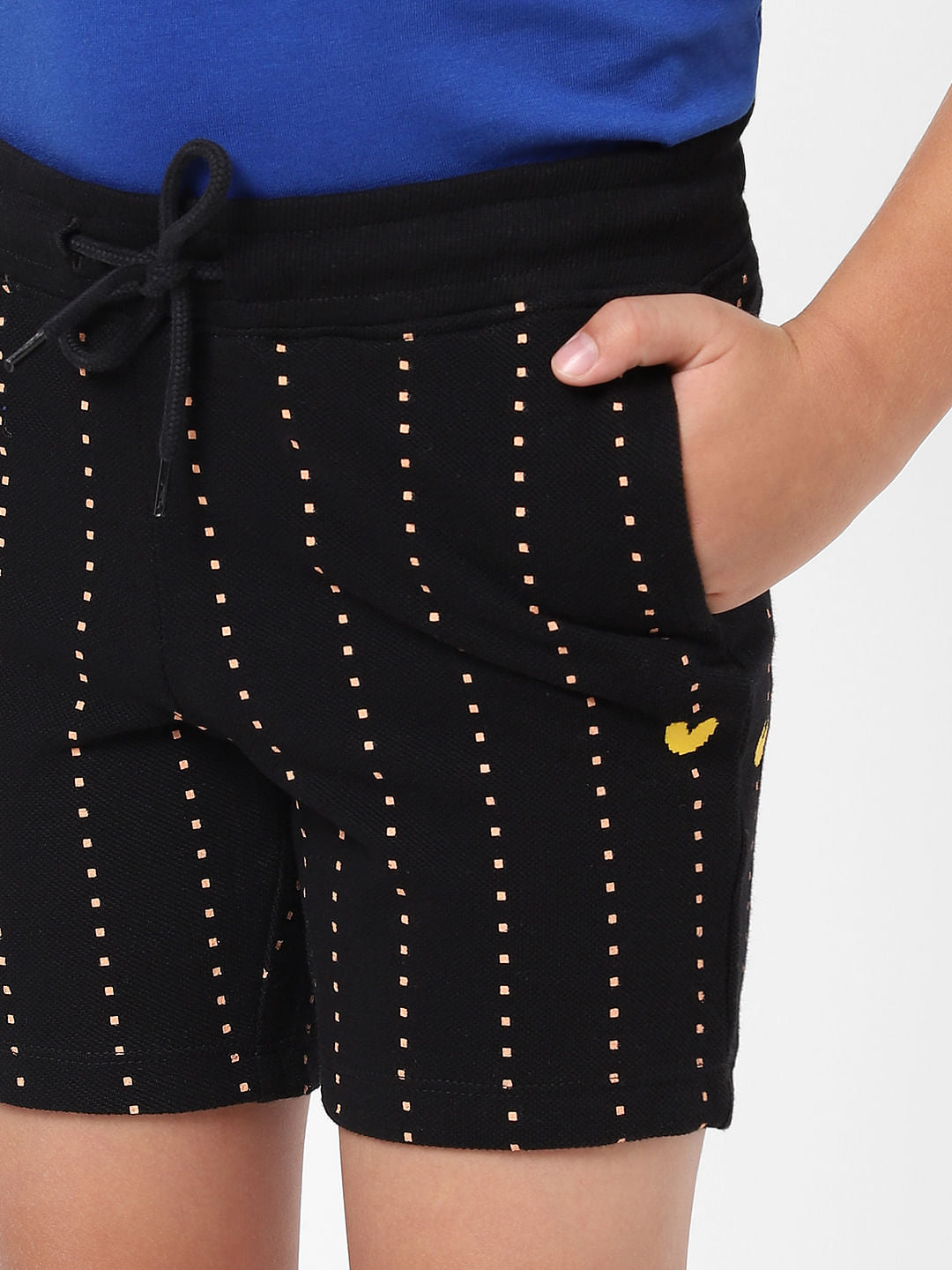 BOYS X PAC-MAN BLACK GAMING PRINT SWEATSHORTS