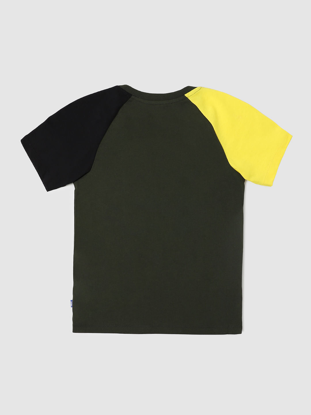 BOYS X PAC-MAN GREEN GRAPHIC PRINT CREW NECK T-SHIRT