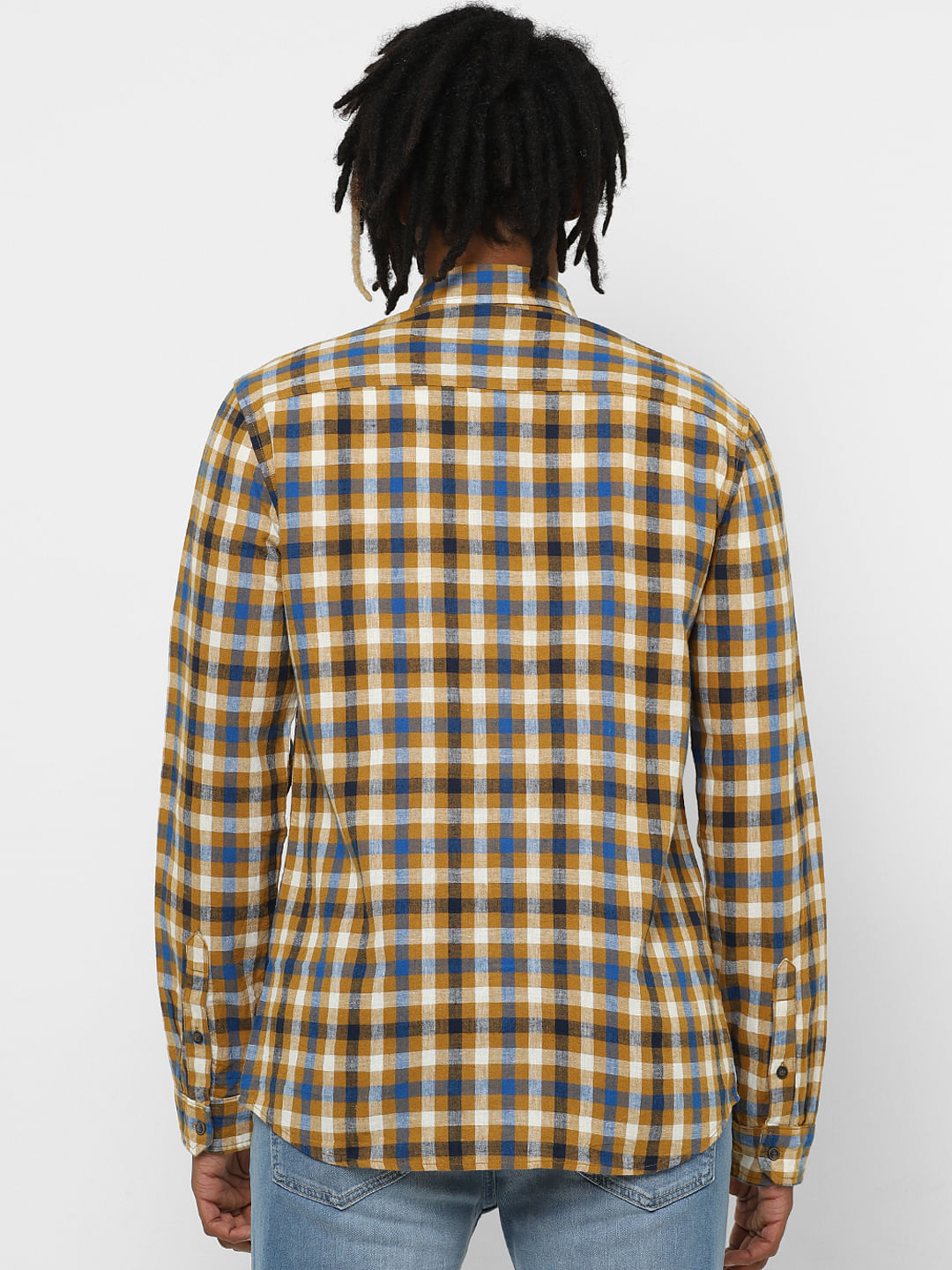 Brown Check Full Sleeves Shirt