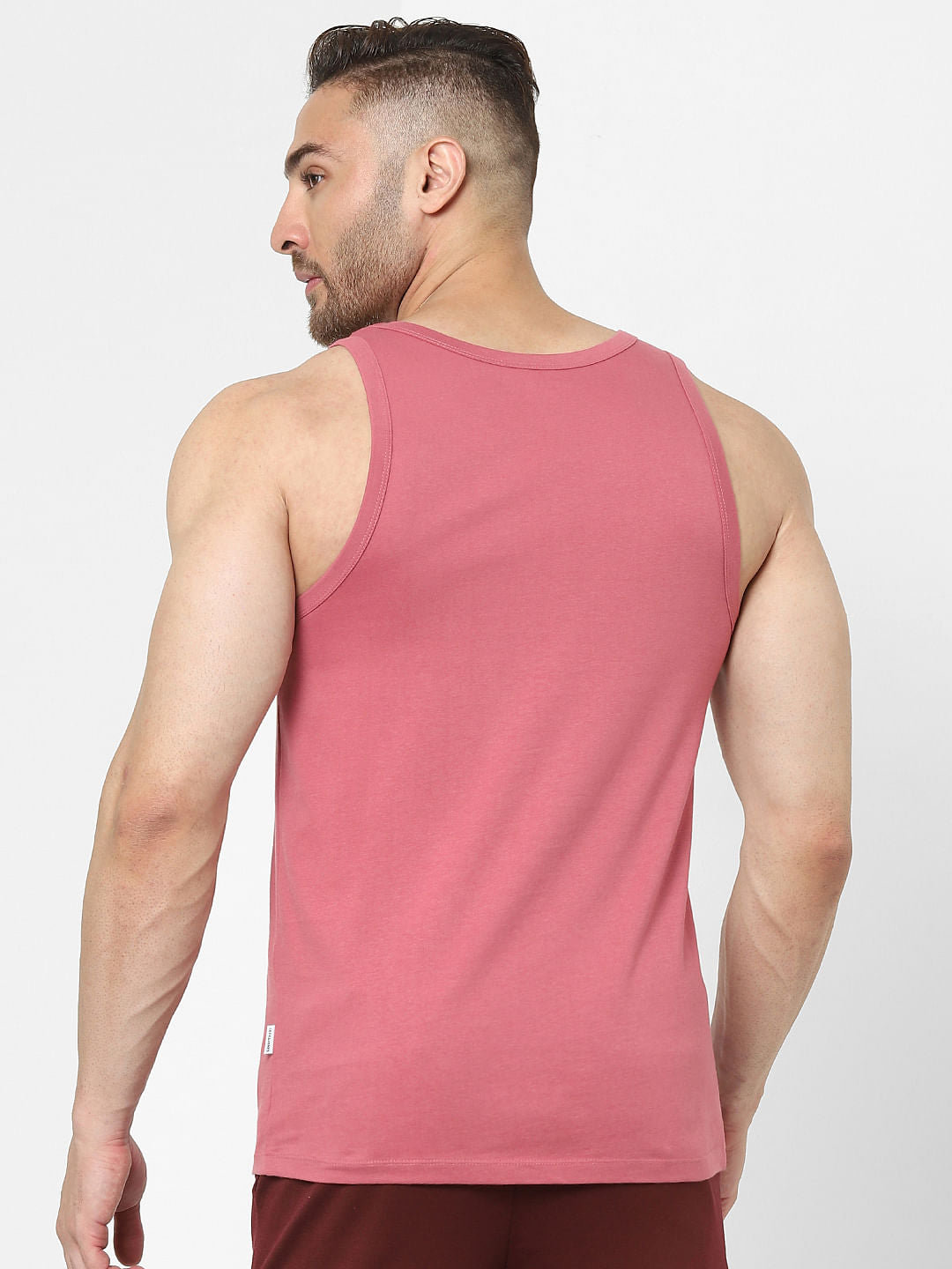 Pink Graphic Logo Print Vest