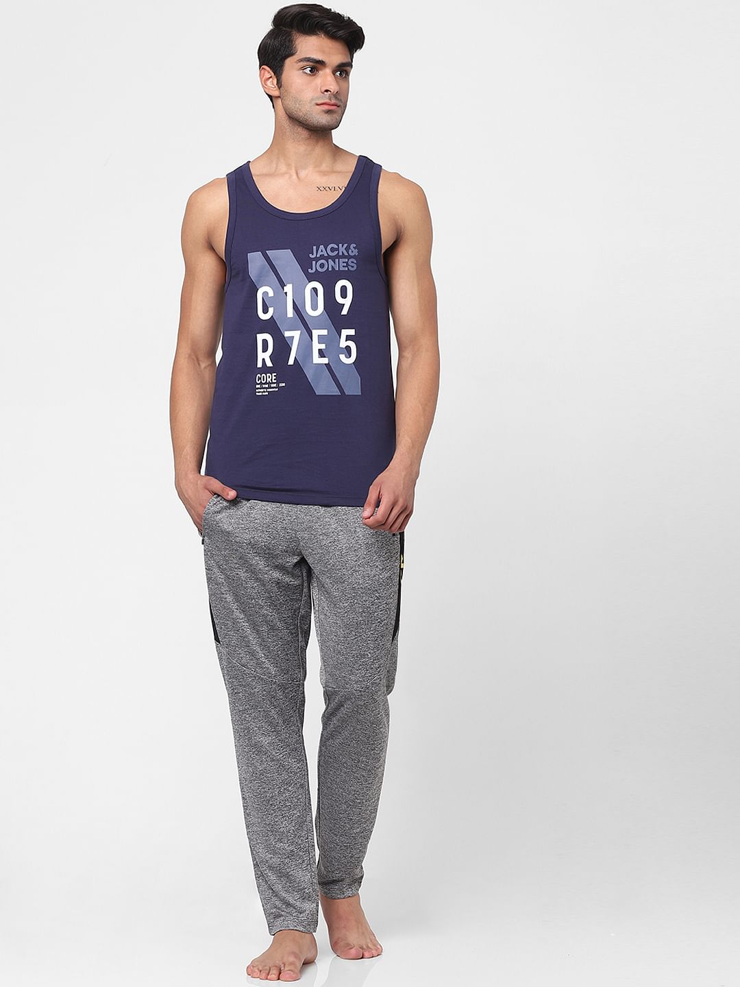 Blue Graphic Print Vest