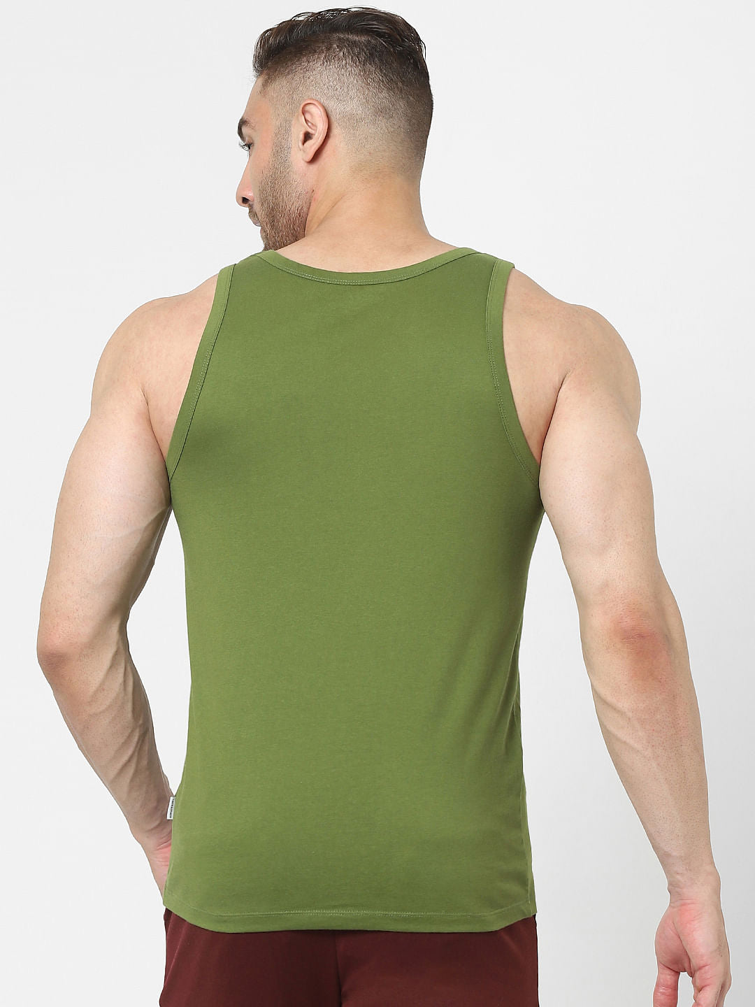 Green Text Print Vest