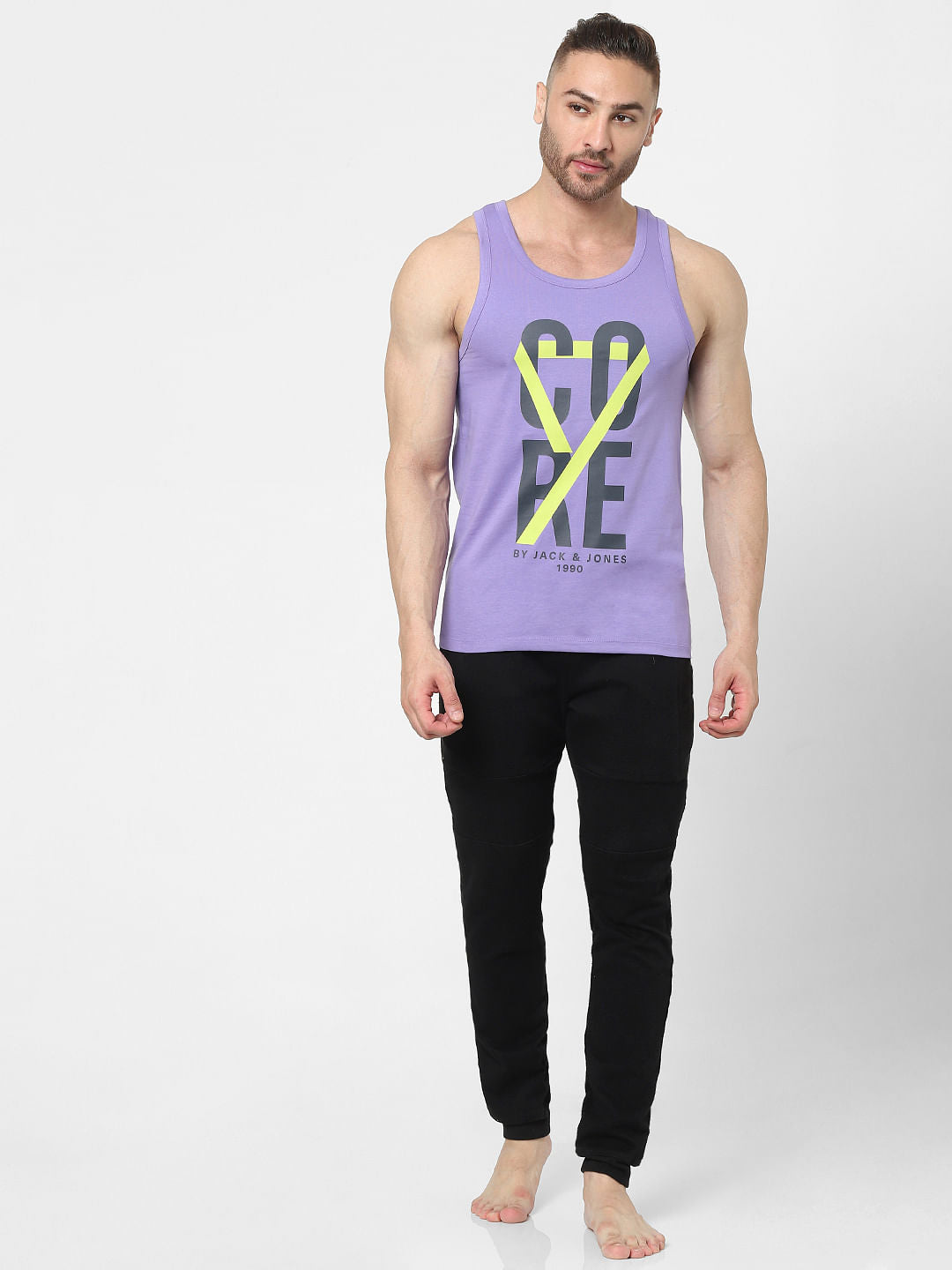 Purple Text Print Vest