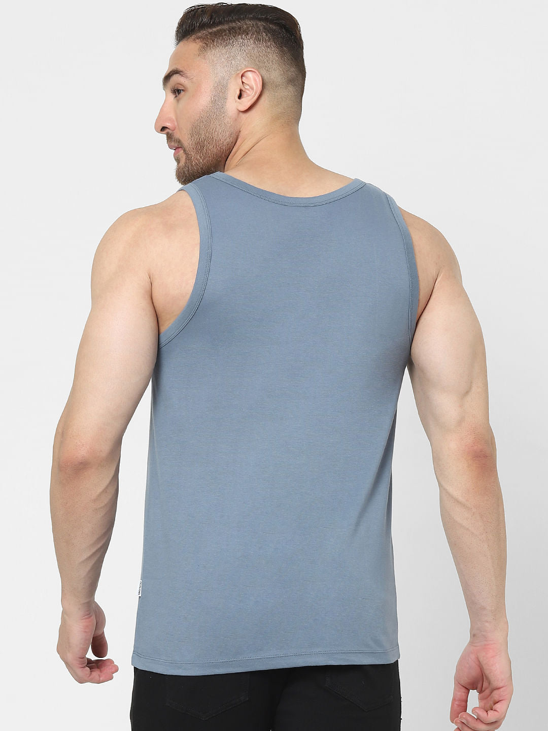 Blue Graphic Print Vest