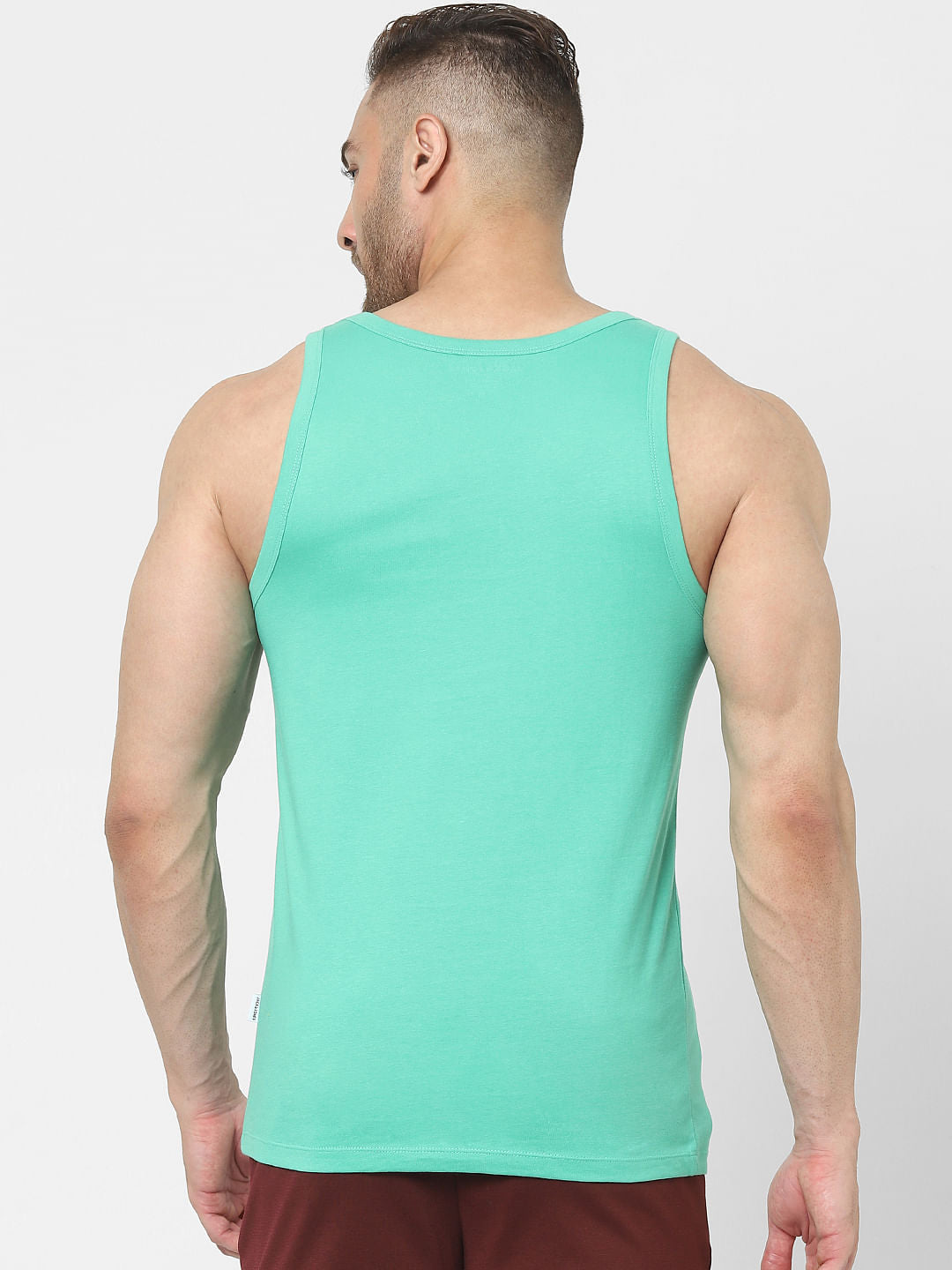 Green Graphic Print Vest