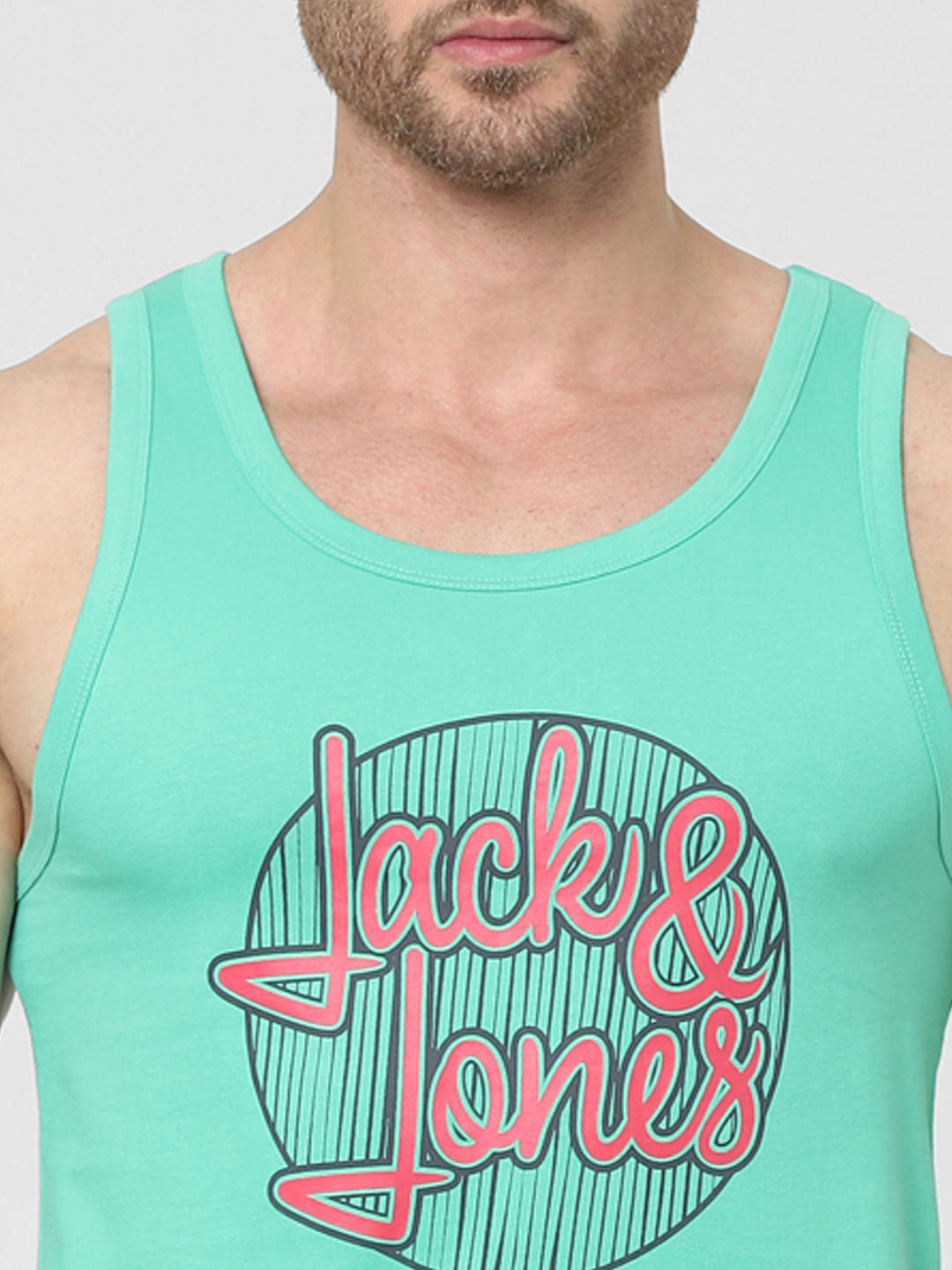 Green Graphic Print Vest