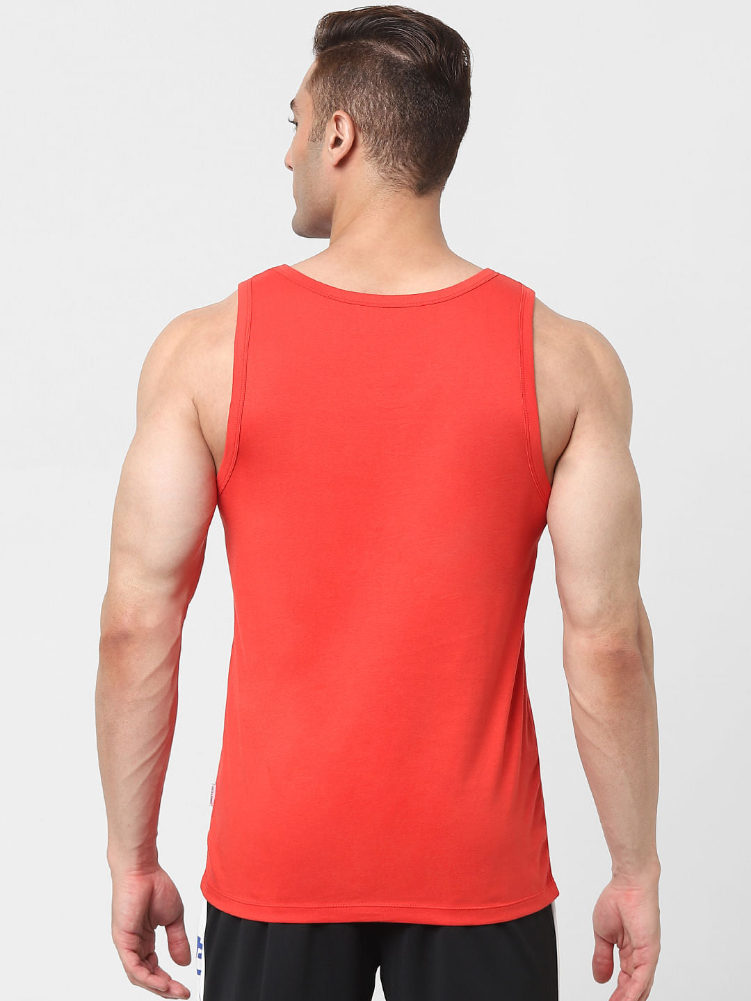 Red Logo Print Vest