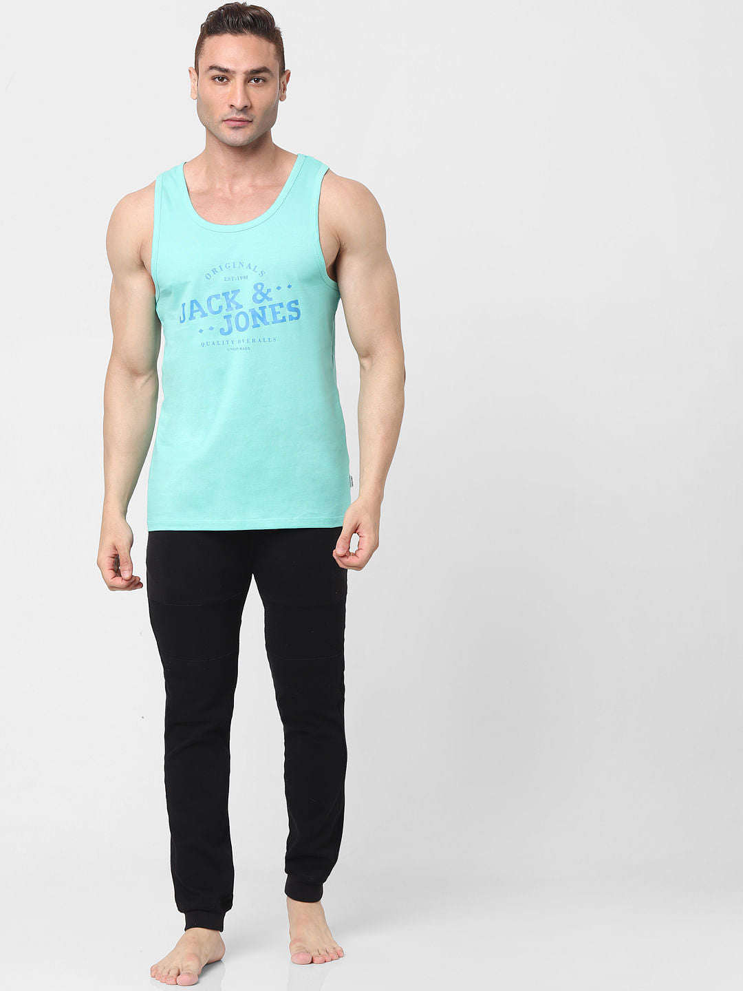 Blue Logo Print Vest