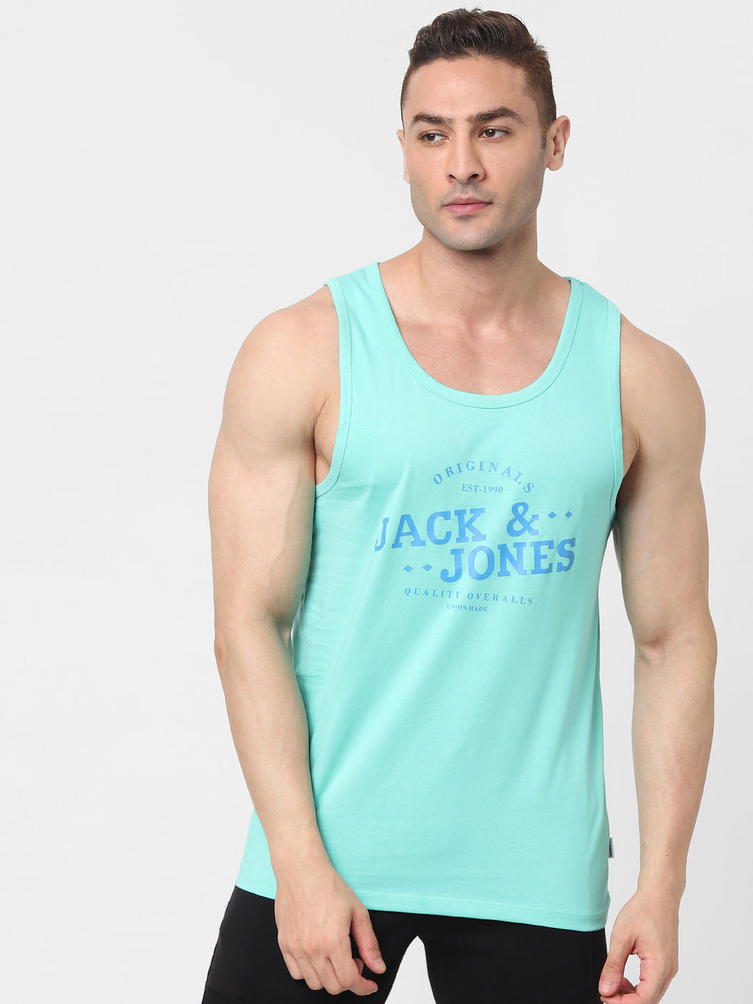 Blue Logo Print Vest
