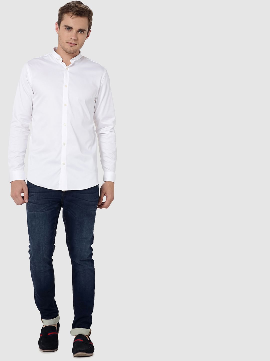 White Full Sleeves Shirt