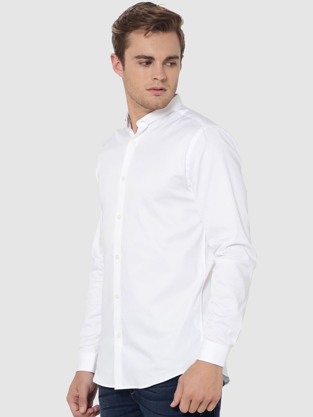 White Full Sleeves Shirt