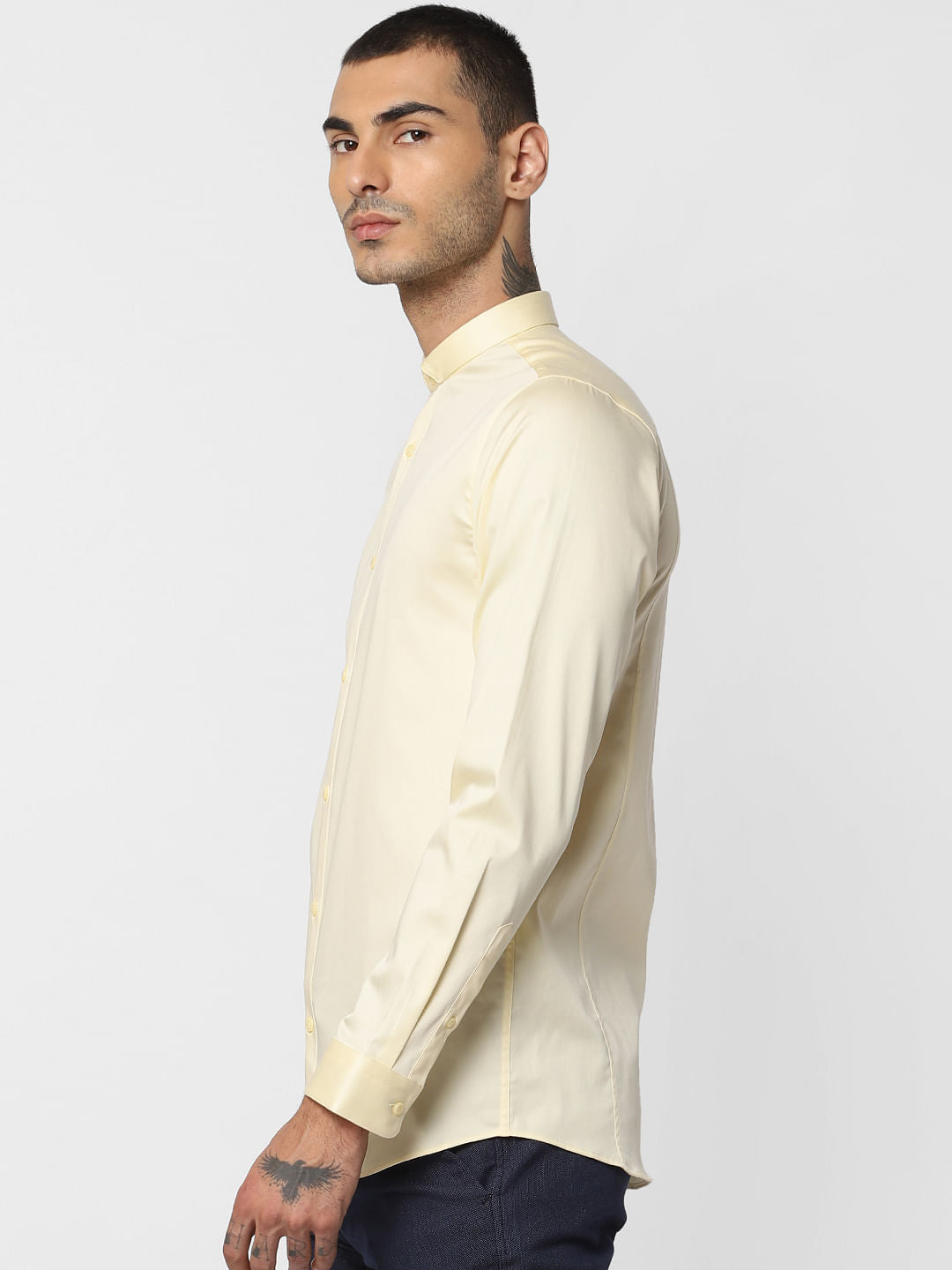 Yellow Formal Full Sleeves Shirt