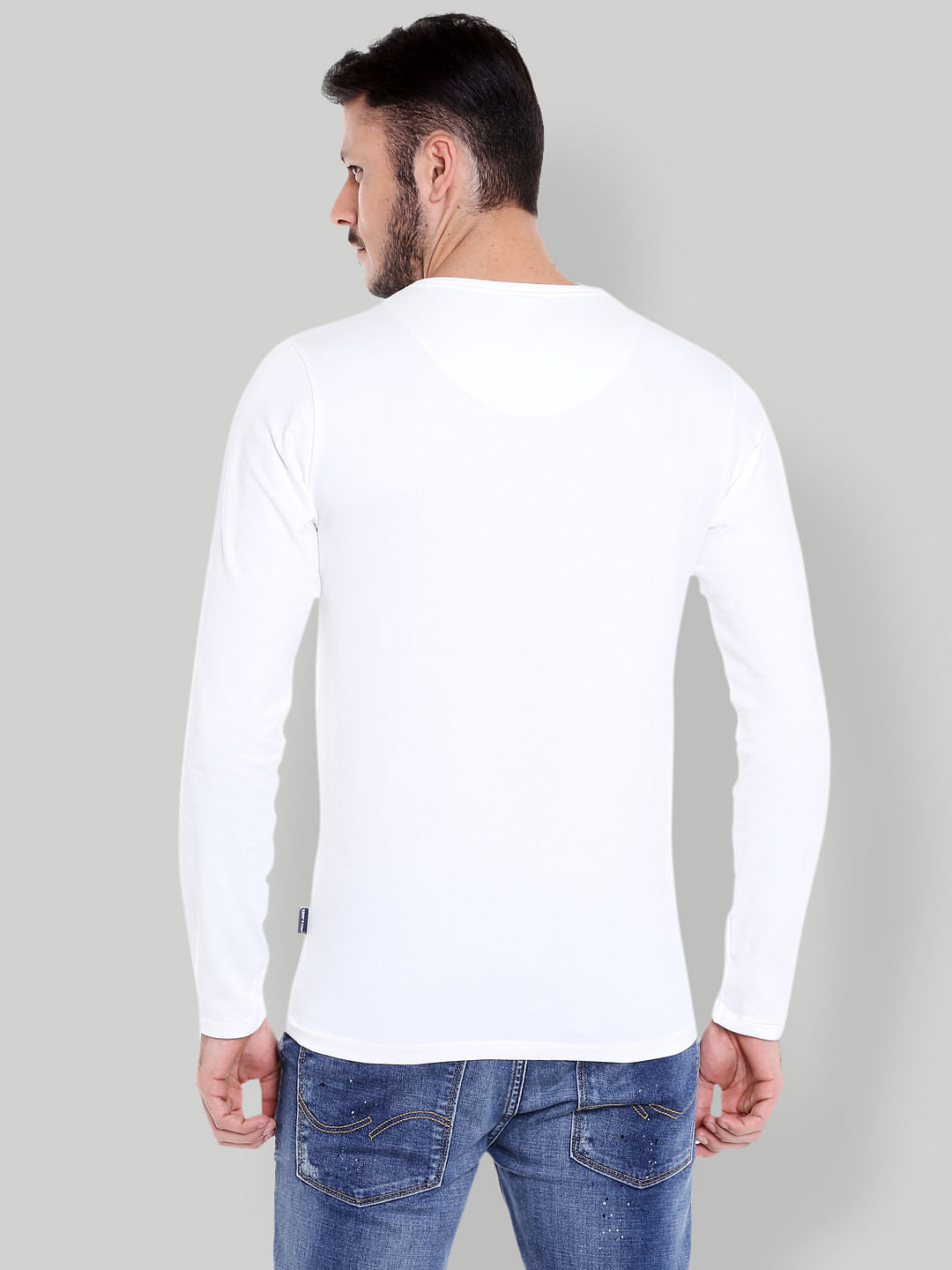 White Henley Neck T-shirt