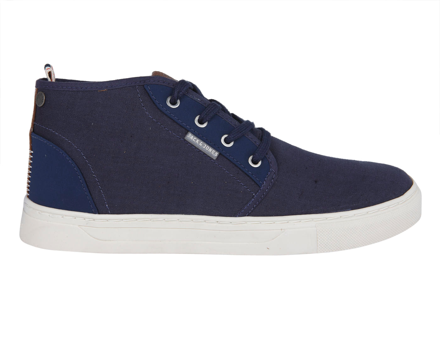 Dark Blue Colour Blocked High Top Sneakers