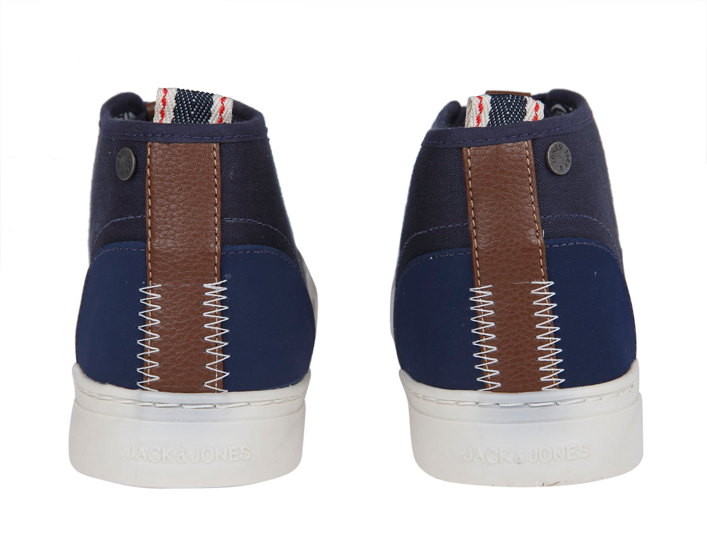 Dark Blue Colour Blocked High Top Sneakers