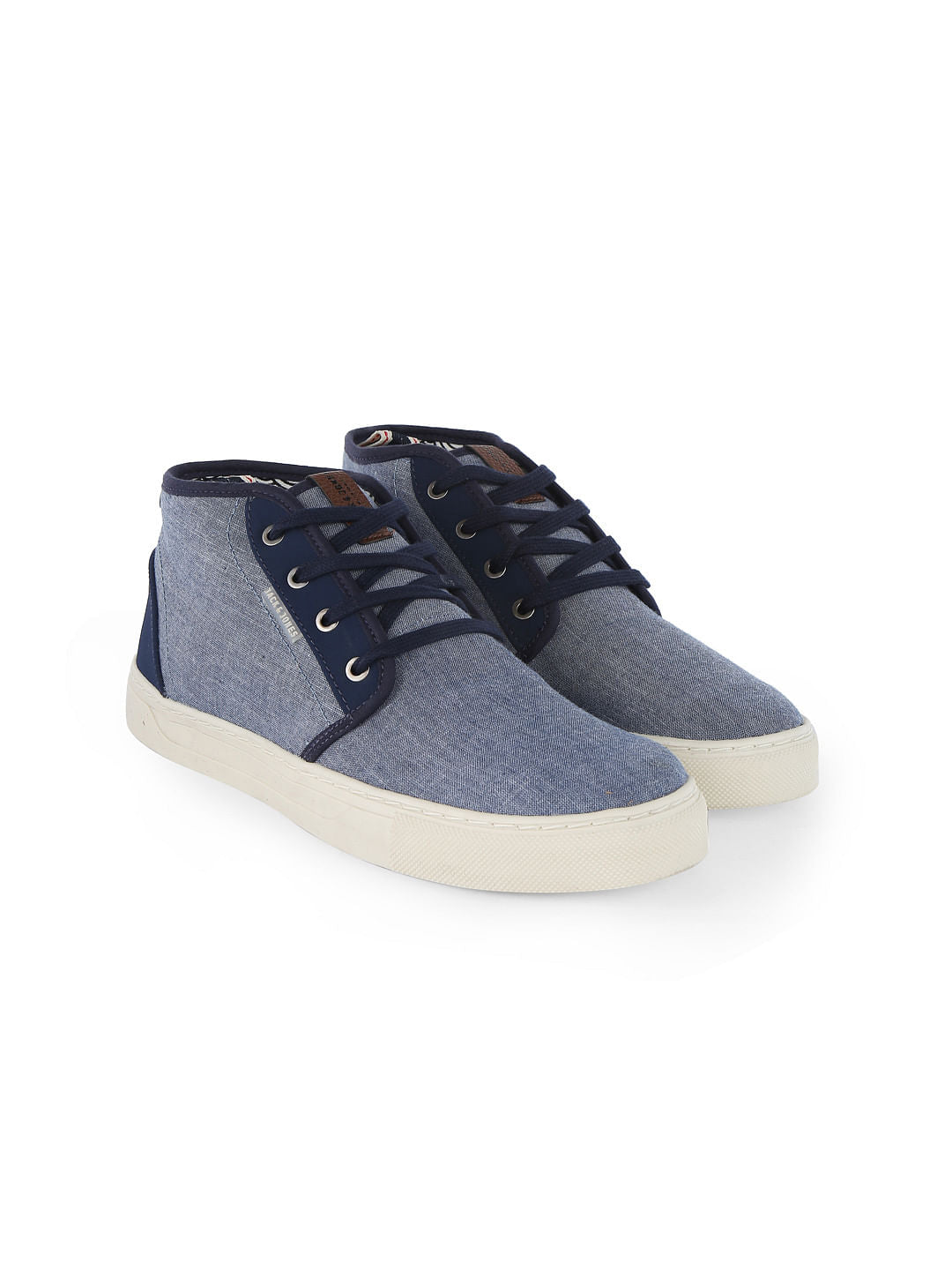Blue Denim Mid Top Sneakers