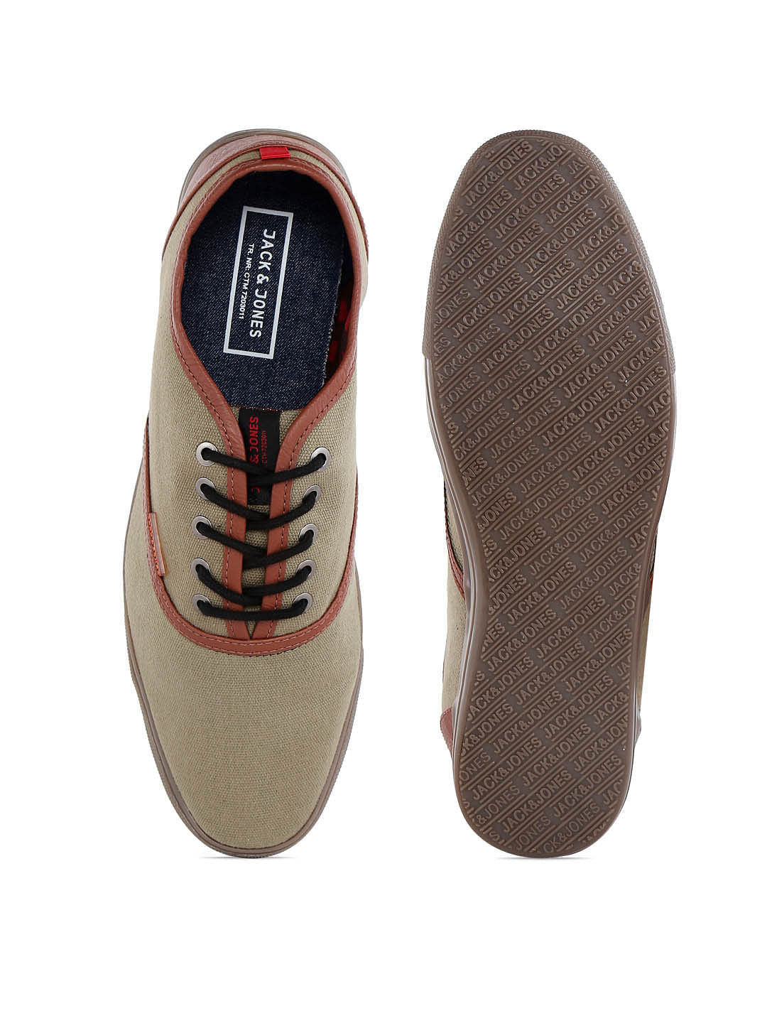 Moss Green Canvas Lace Up Sneakers