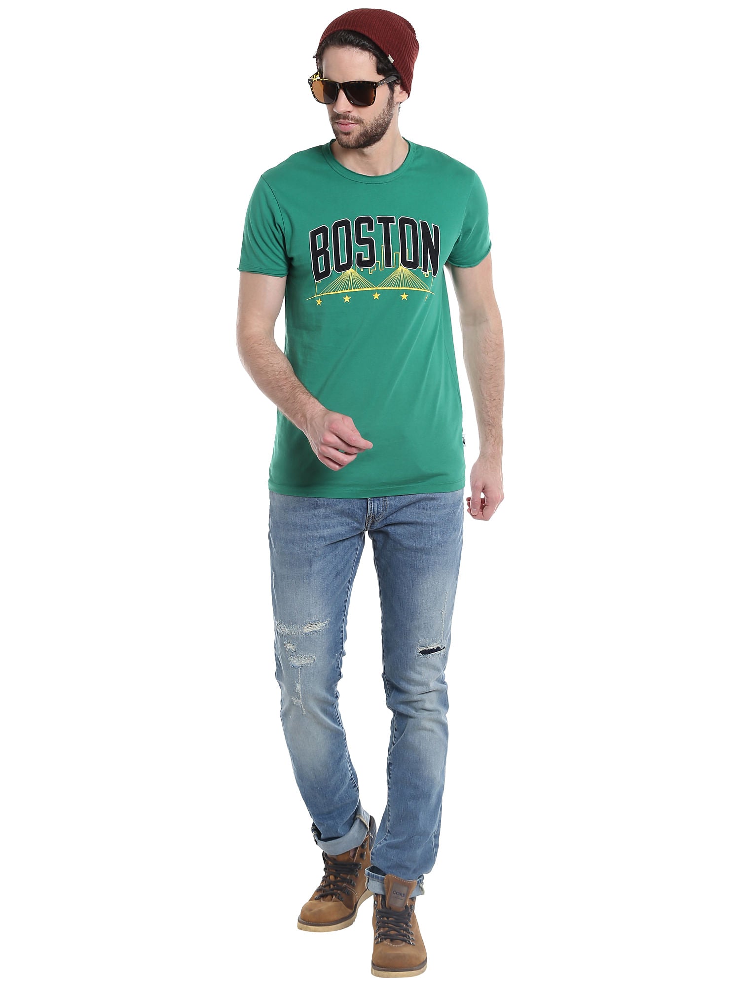 Boston Celtics Green Crew Neck Nba T-Shirt