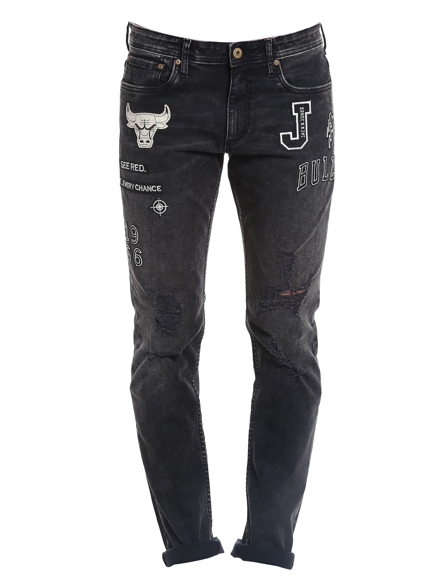 Chicago Bulls Black Slim Fit Jeans Nba