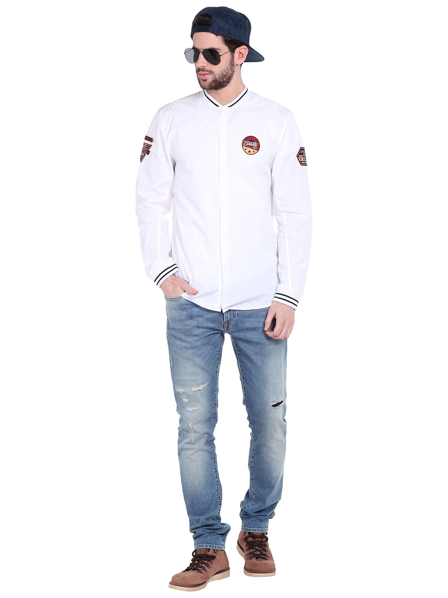 Cleveland Cavaliers White Slim Fit Crew Neck Nba Shirt