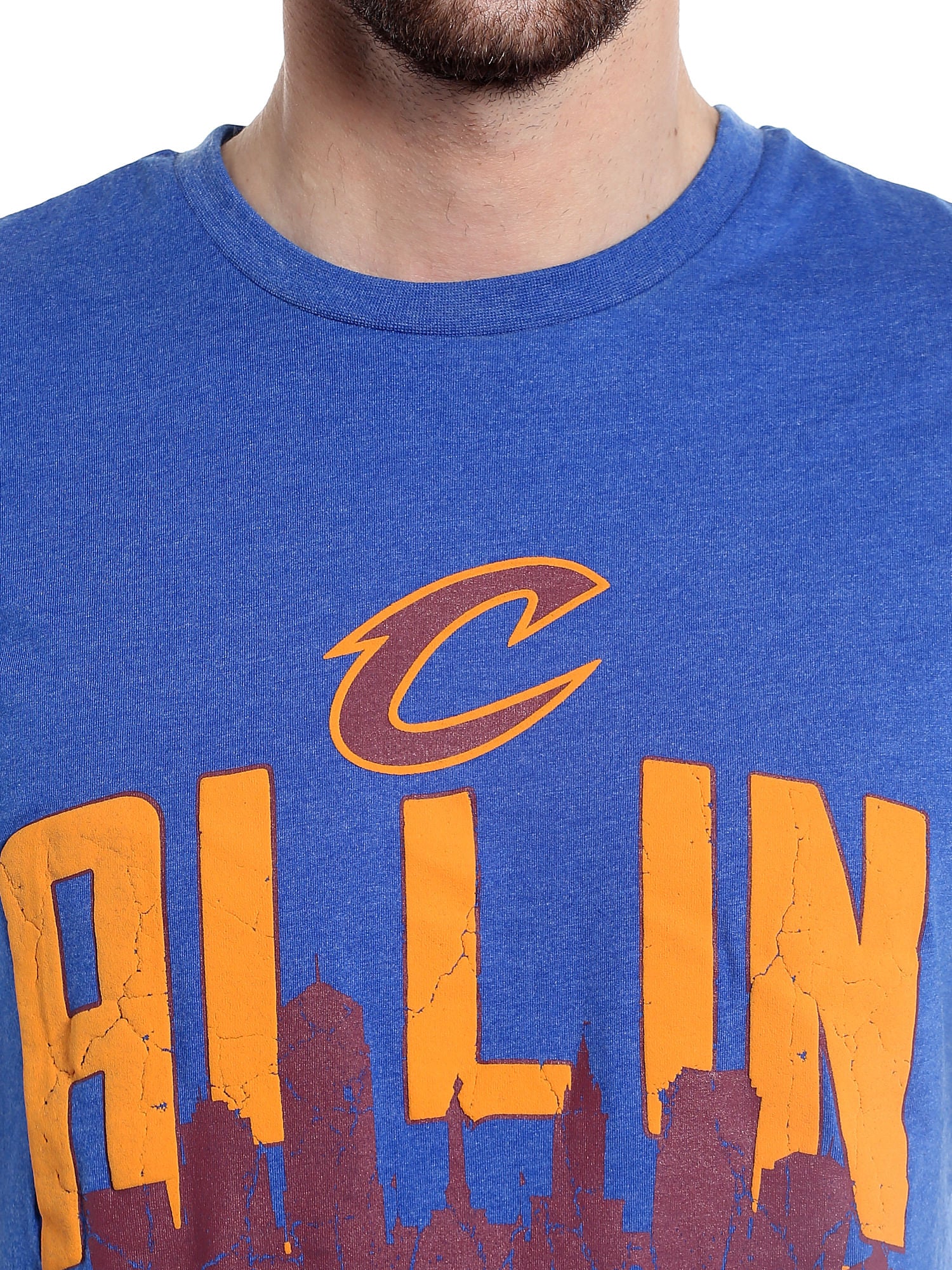 Cleveland Cavaliers Blue Graphic Print Crew Neck Nba T-Shirt